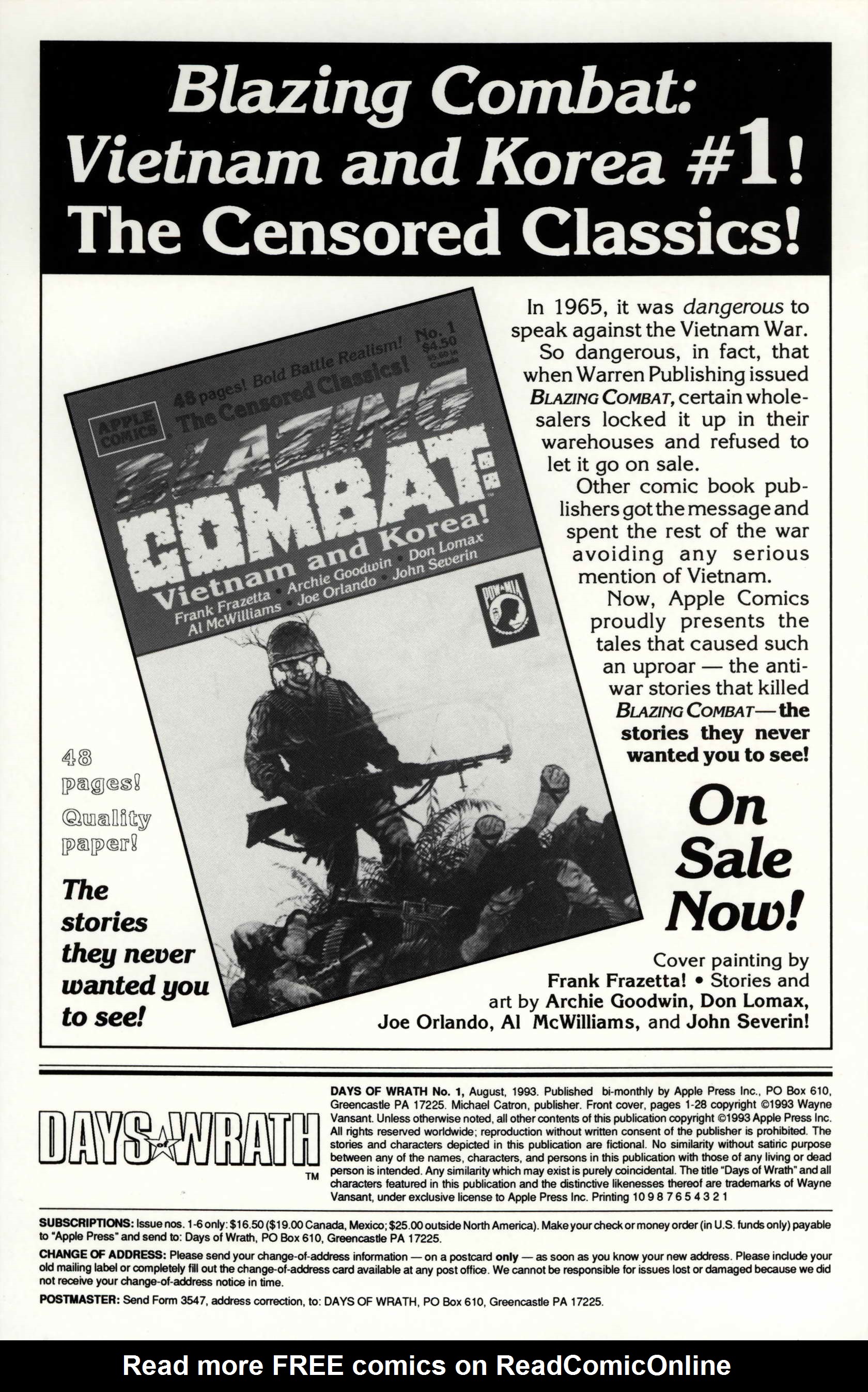 Read online Days of Wrath comic -  Issue #1 - 2