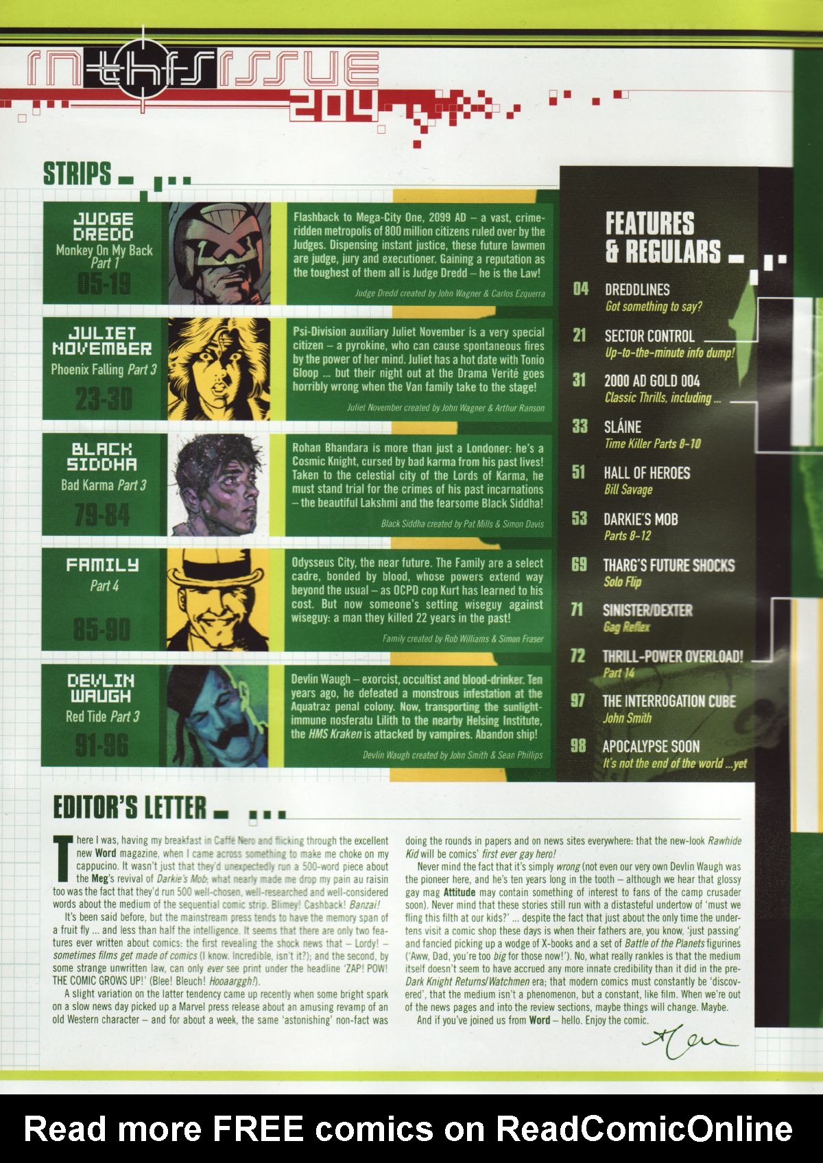 Read online Judge Dredd Megazine (Vol. 5) comic -  Issue #204 - 2