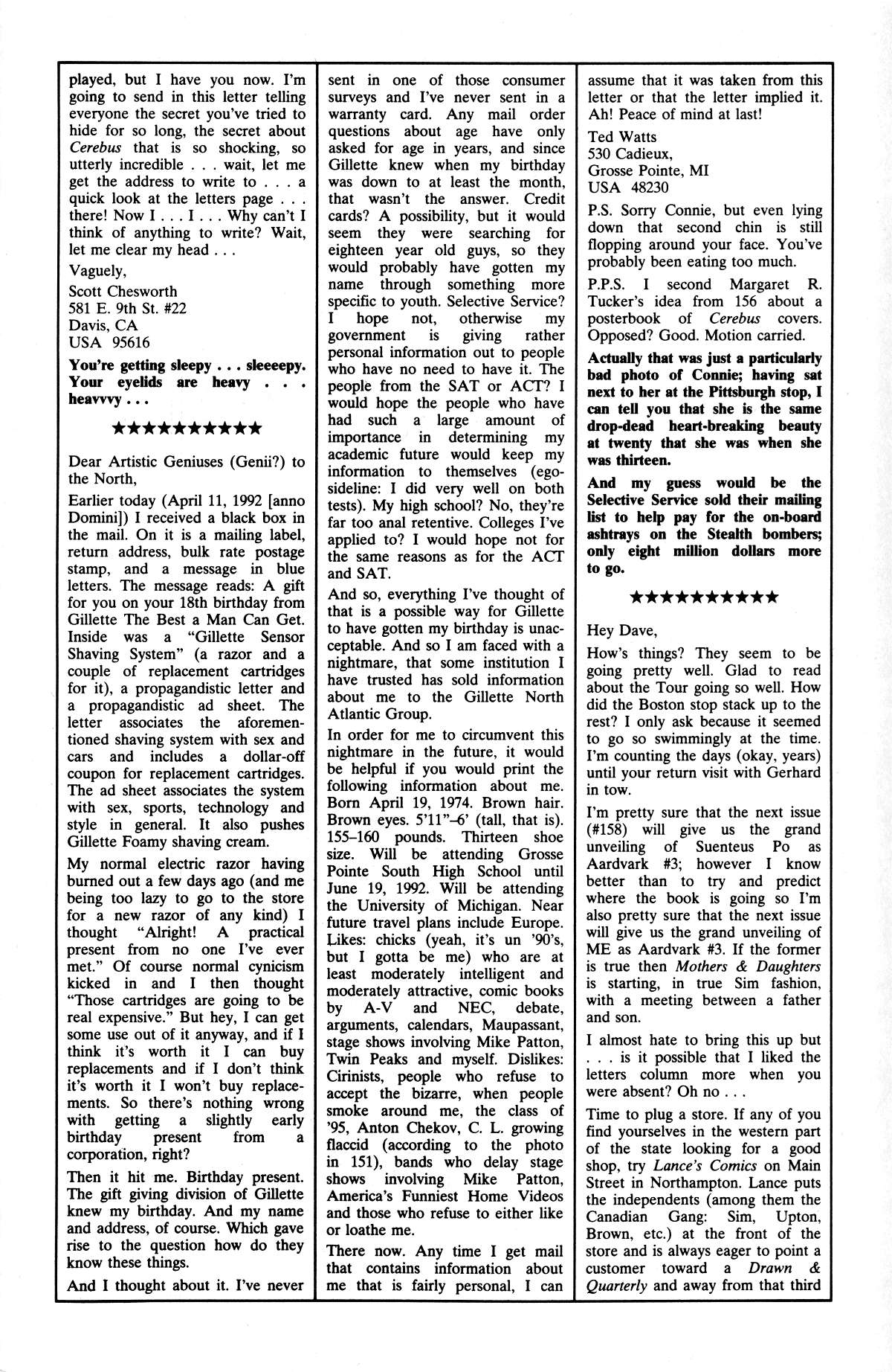 Read online Cerebus comic -  Issue #160 - 30