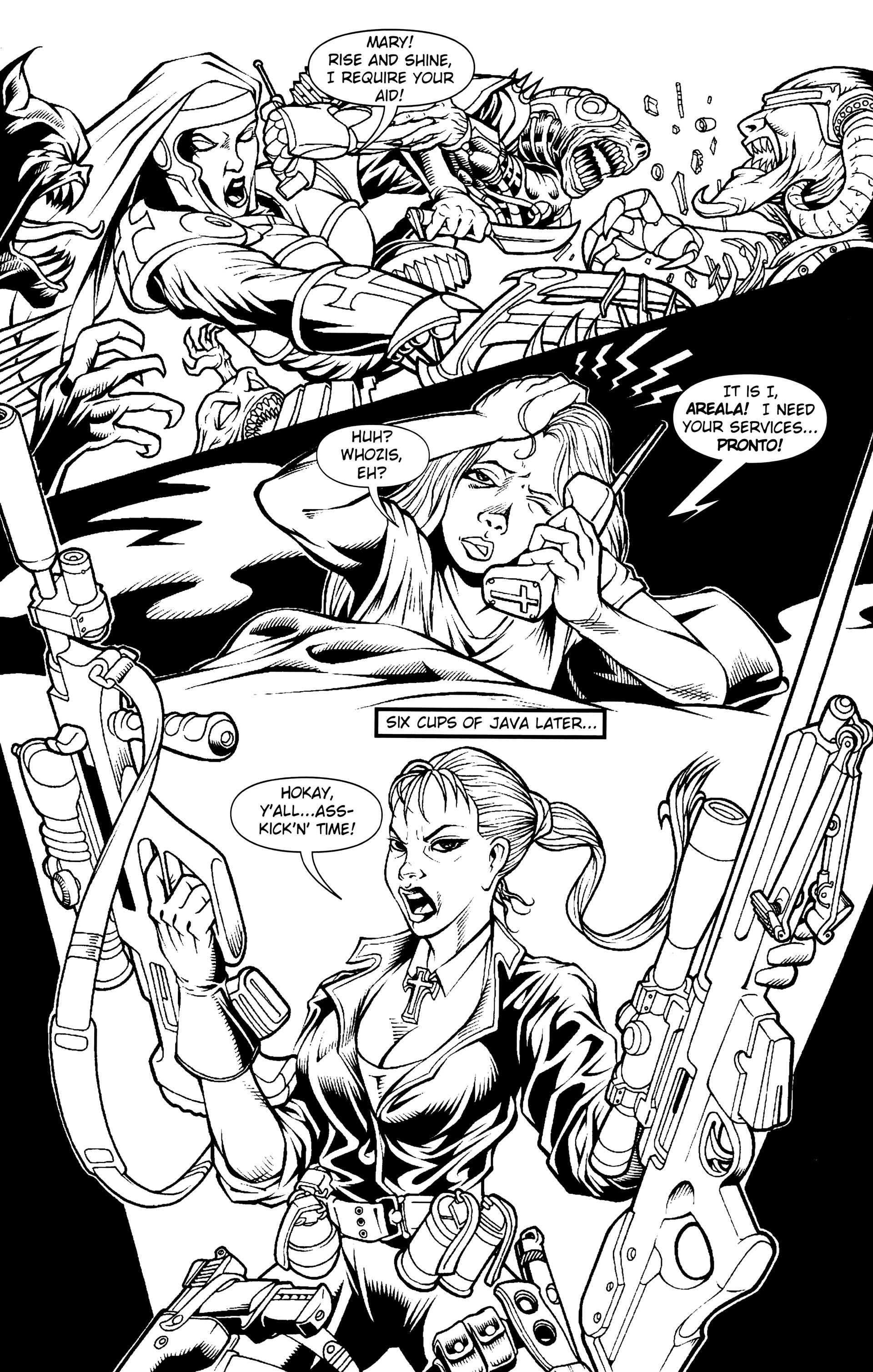 Read online Warrior Nun: Black & White comic -  Issue #8 - 20