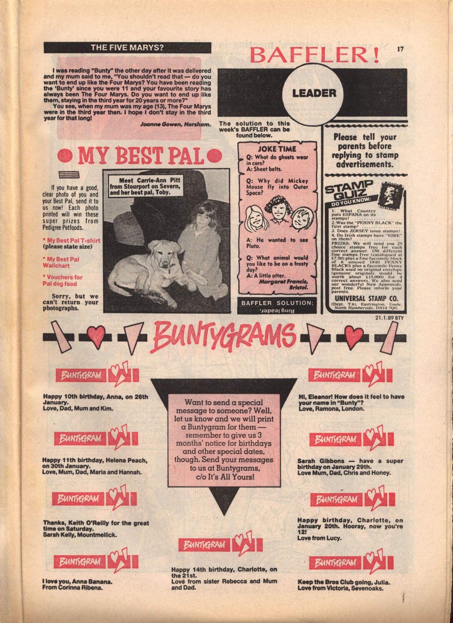 Read online Bunty comic -  Issue #1619 - 17