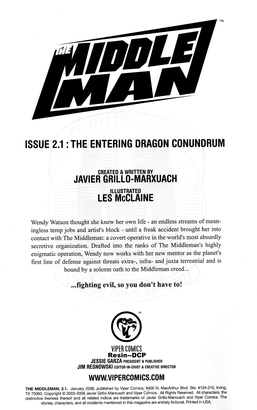 Read online The Middleman (2006) comic -  Issue #1 - 2