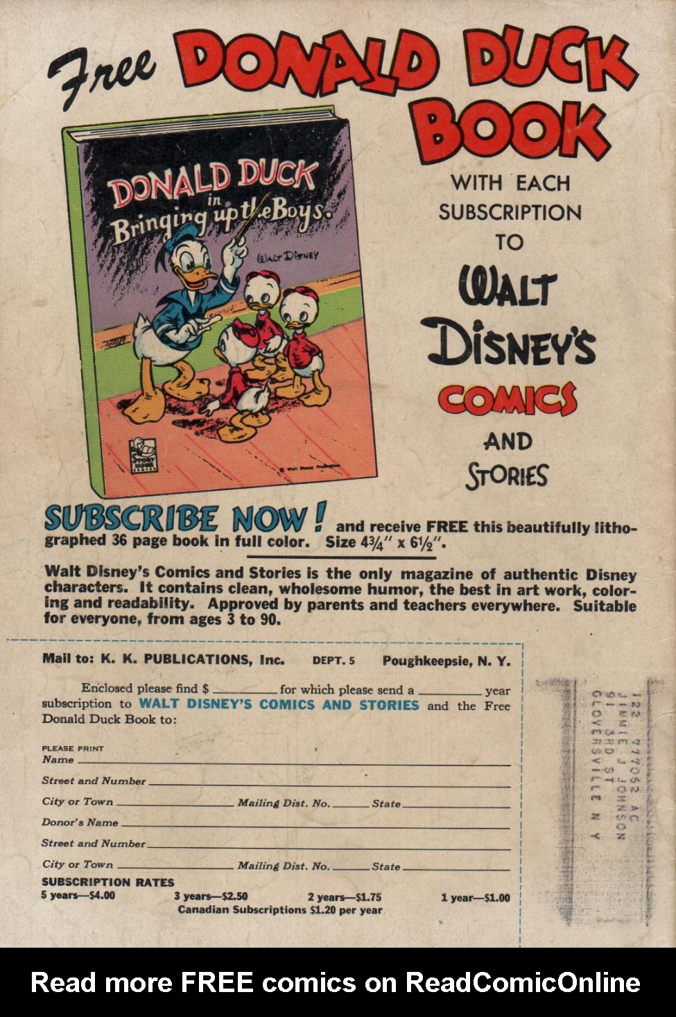 Read online Walt Disney's Comics and Stories comic -  Issue #140 - 36