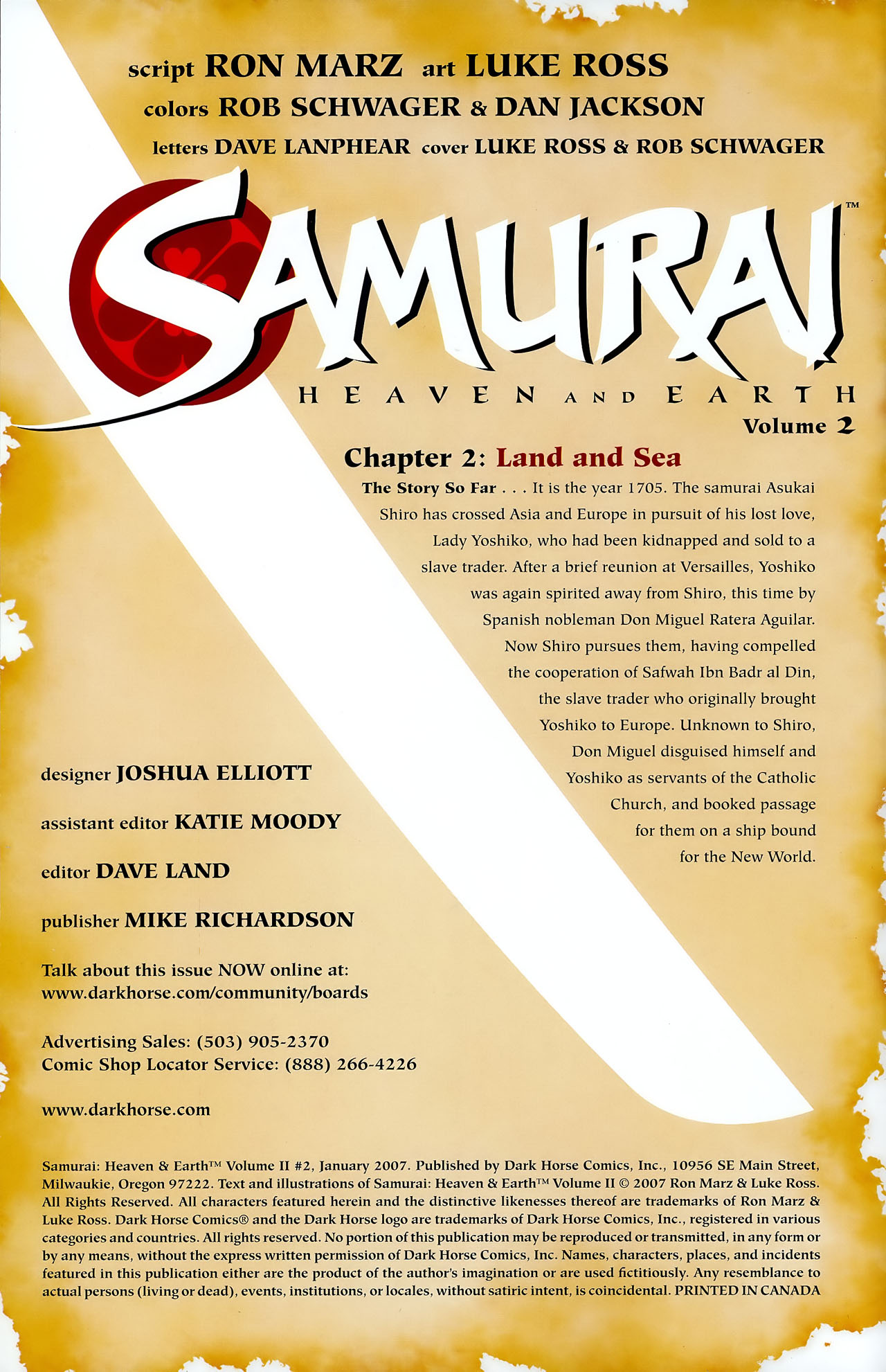 Read online Samurai: Heaven and Earth (2006) comic -  Issue #2 - 2