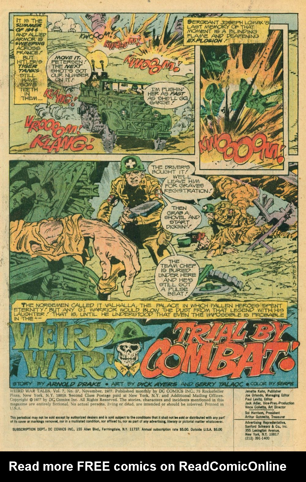 Read online Weird War Tales (1971) comic -  Issue #57 - 3