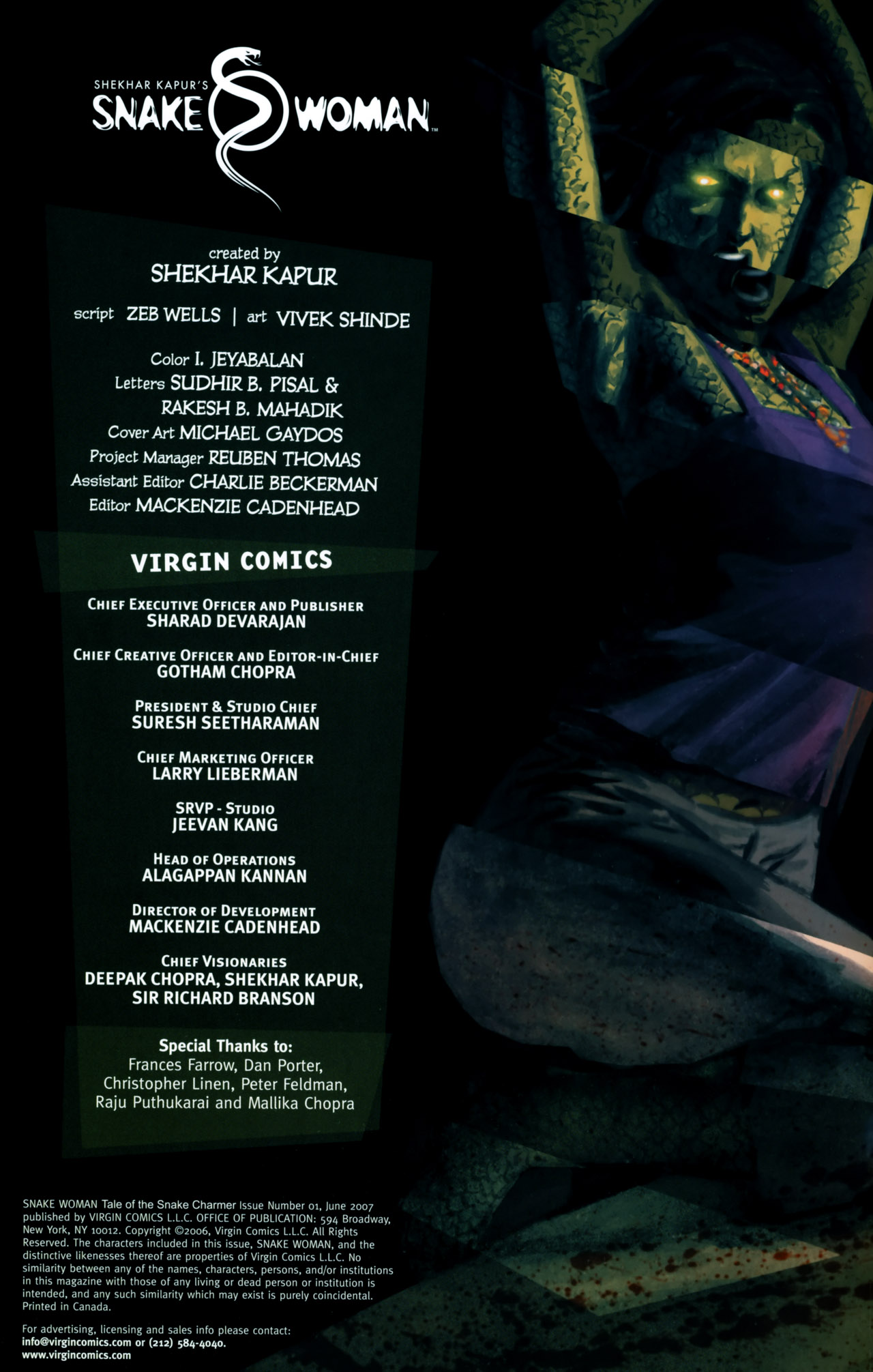 Read online Snake Woman Tale of the Snake Charmer comic -  Issue #1 - 2