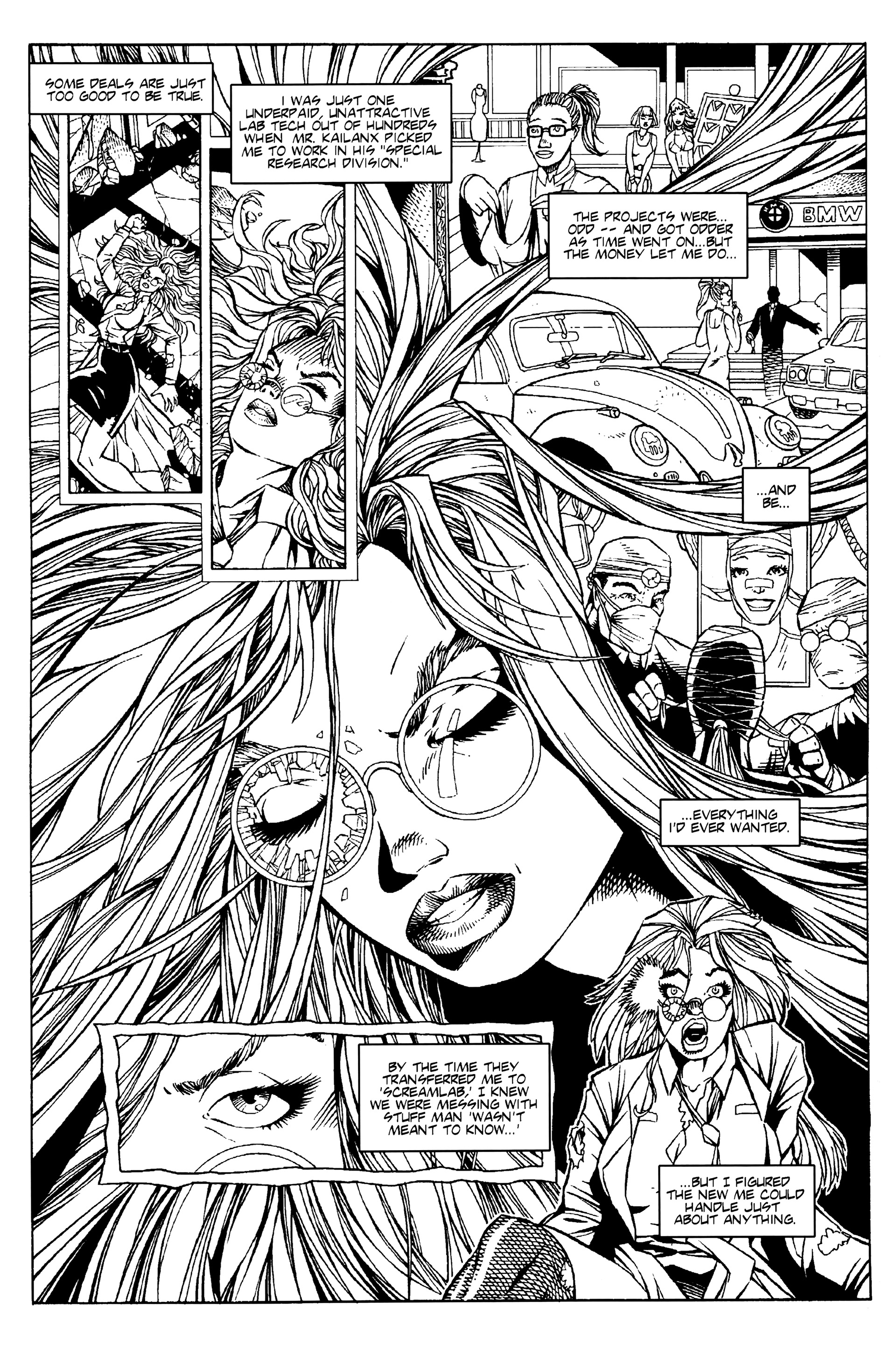 Read online Warrior Nun: Black & White comic -  Issue #10 - 3