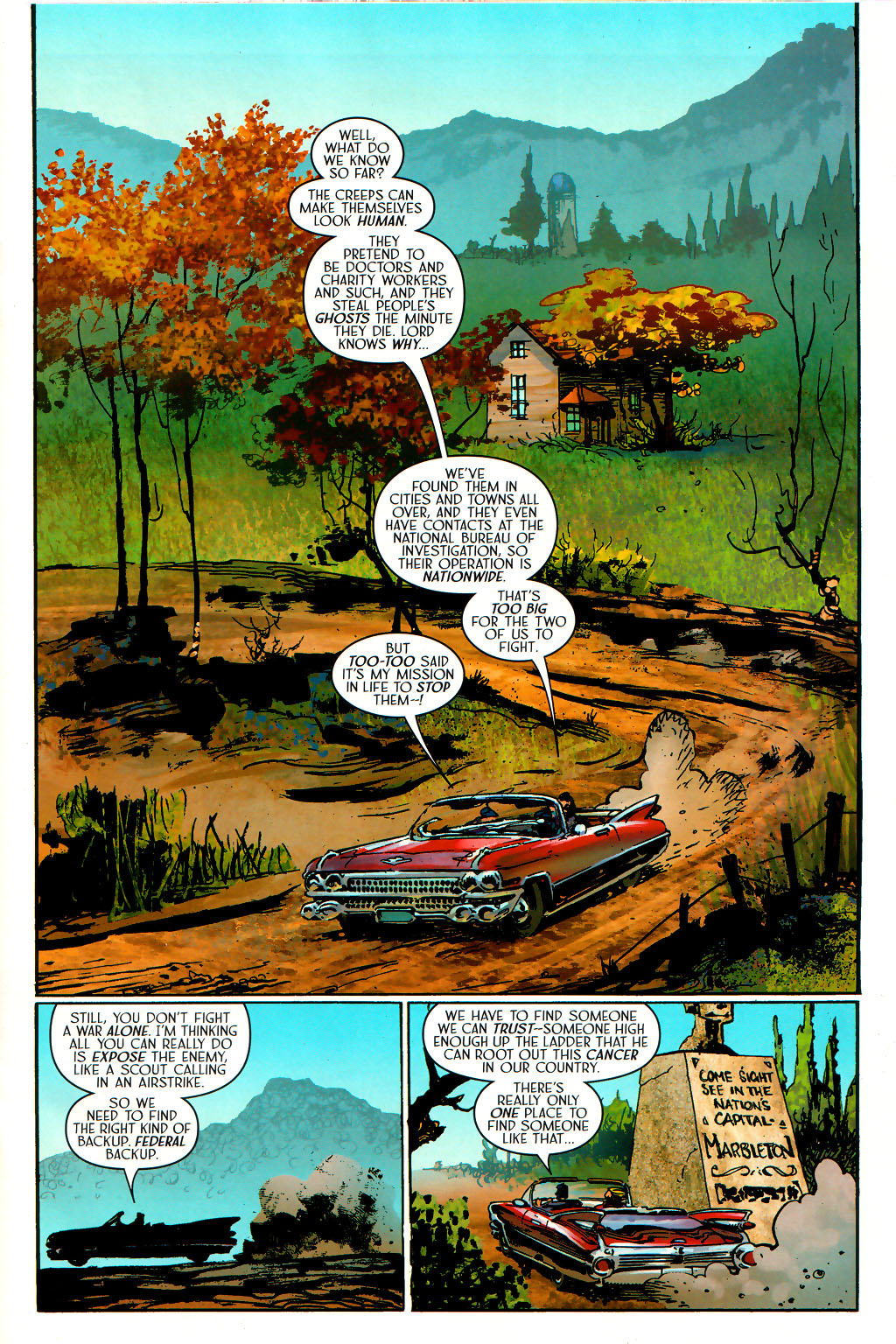 Read online Route 666 comic -  Issue #15 - 16