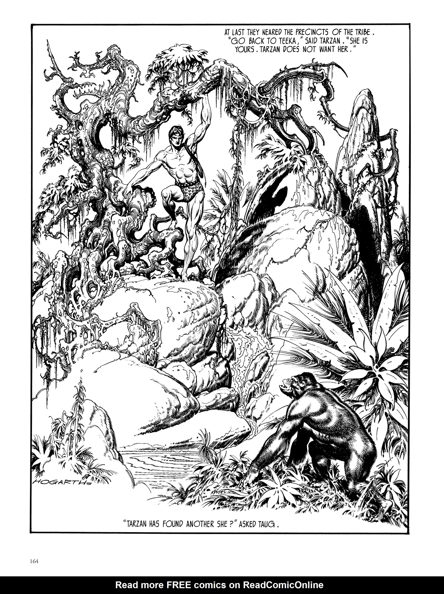 Read online Edgar Rice Burroughs' Tarzan: Burne Hogarth's Lord of the Jungle comic -  Issue # TPB - 163