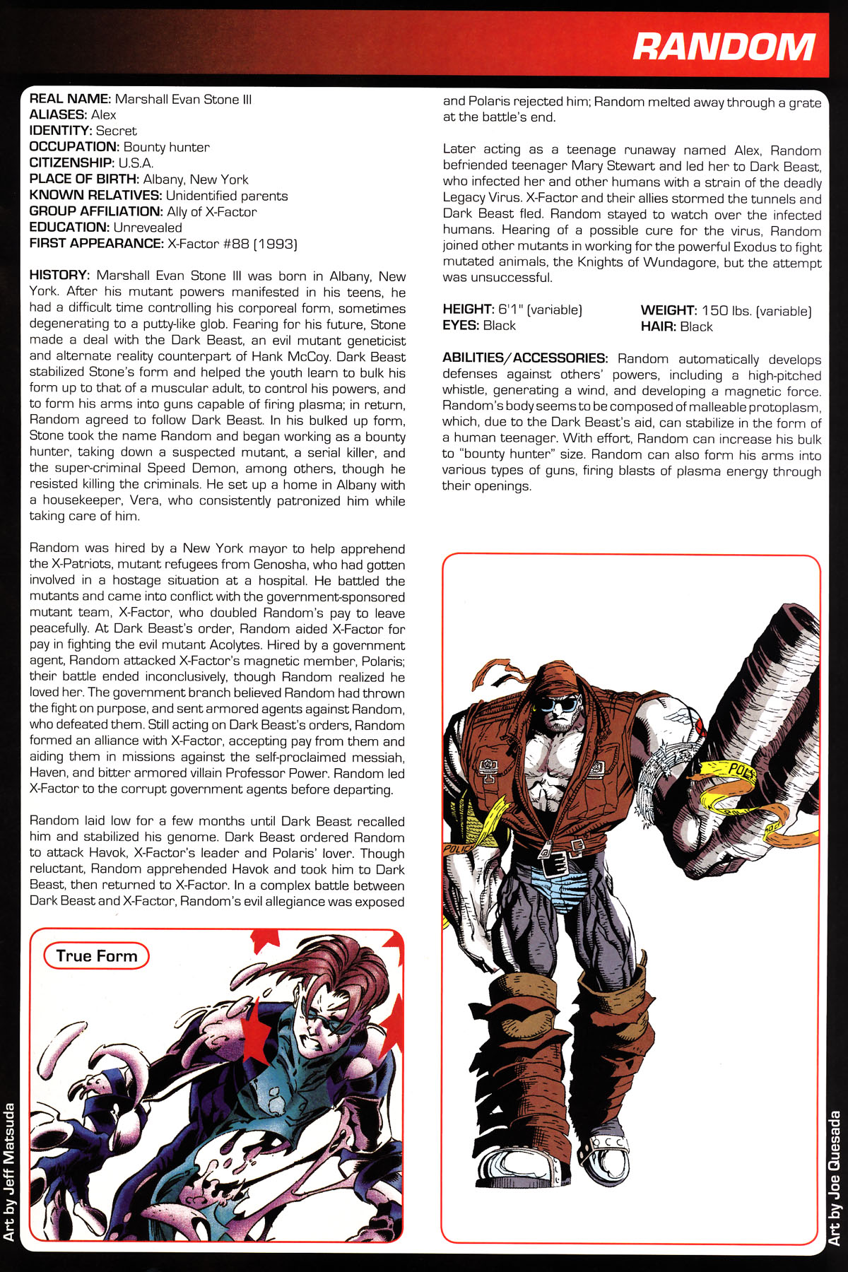 Read online Marvel Legacy:  The 1990's Handbook comic -  Issue # Full - 45