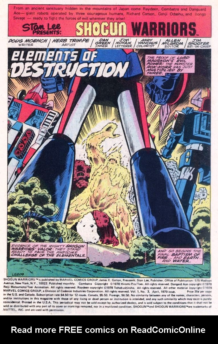 Read online Shogun Warriors comic -  Issue #3 - 2