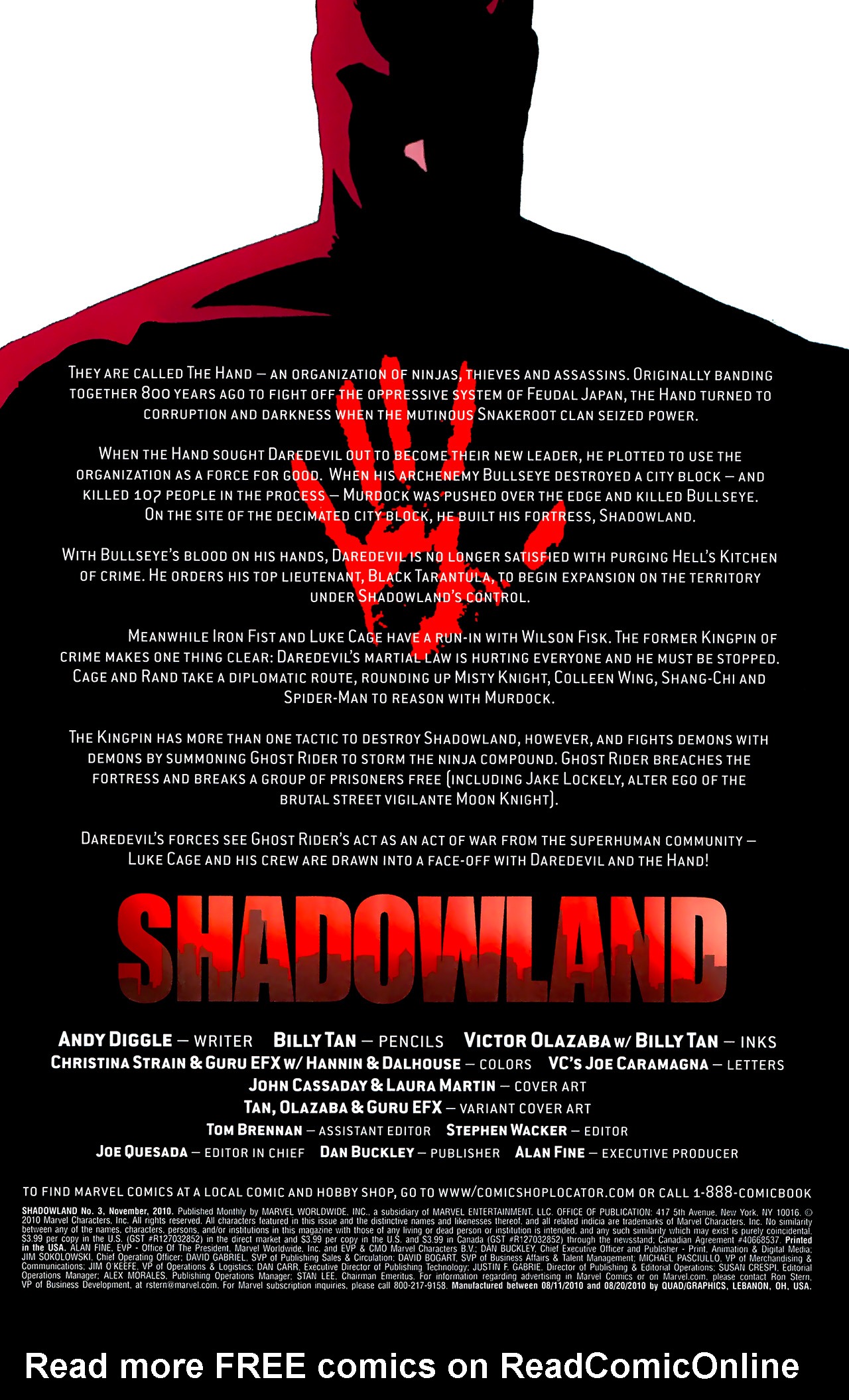 Read online Shadowland comic -  Issue #3 - 7