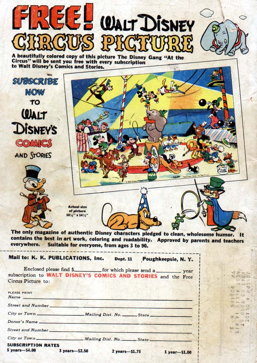 Read online Walt Disney's Comics and Stories comic -  Issue #122 - 52