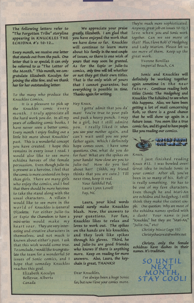Read online Knuckles the Echidna comic -  Issue #19 - 33