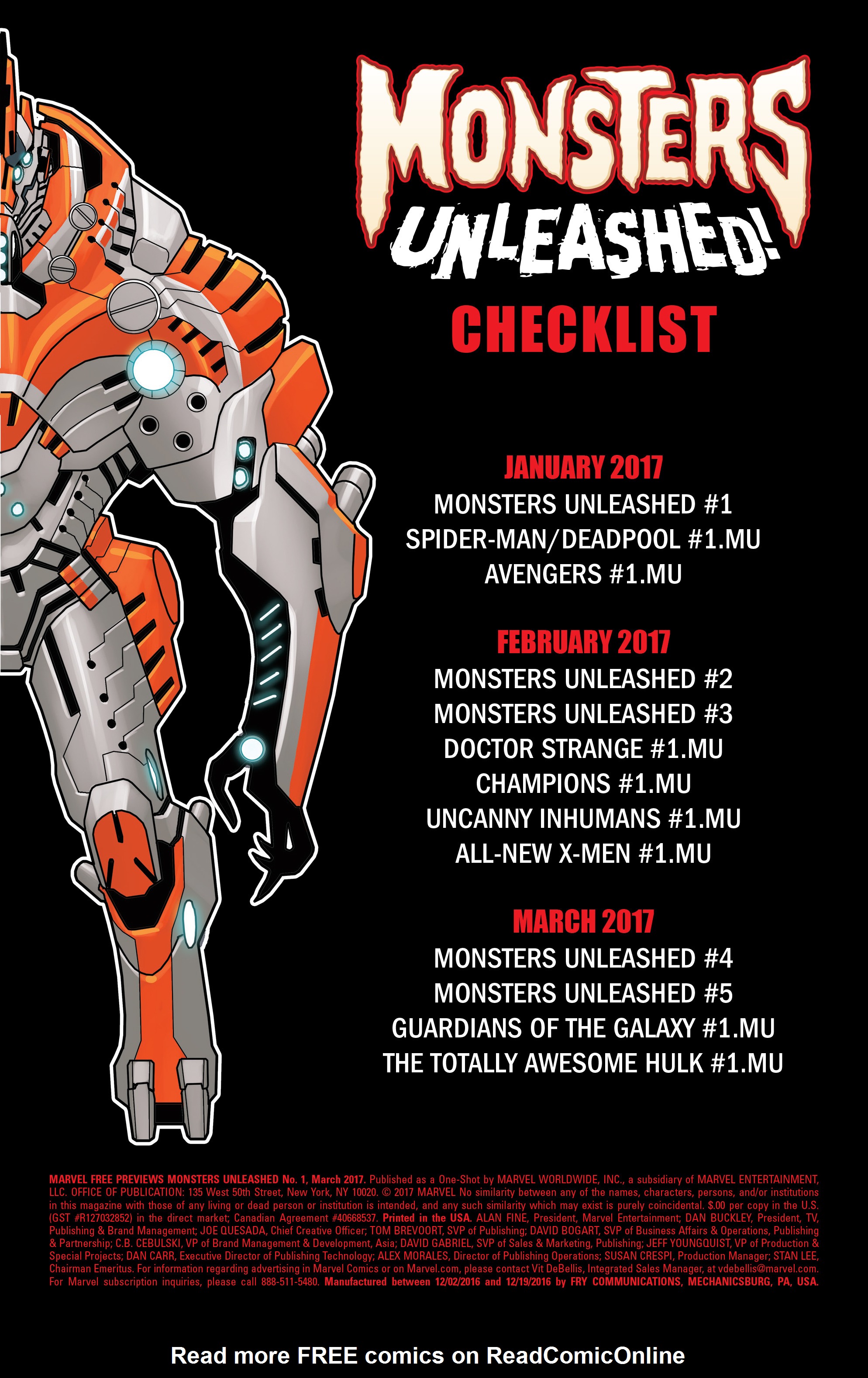 Read online Marvel Free Previews Monsters Unleashed comic -  Issue # Full - 2