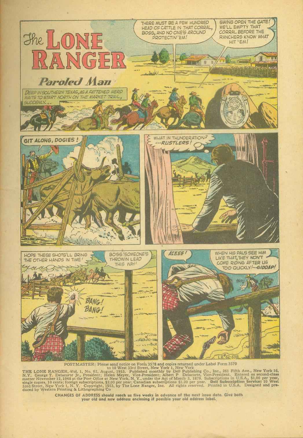 Read online The Lone Ranger (1948) comic -  Issue #62 - 3