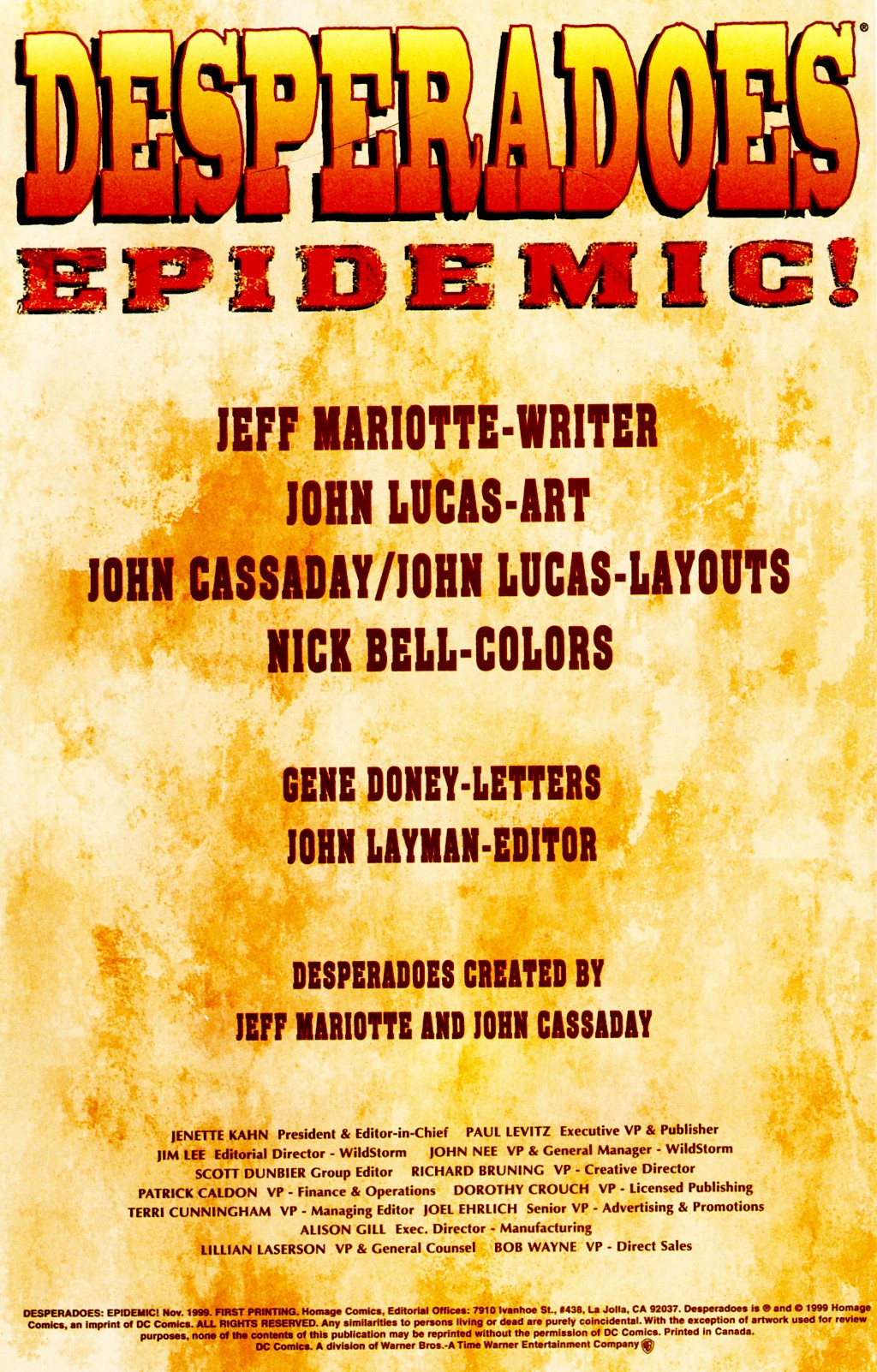 Read online Desperadoes: Epidemic! comic -  Issue # Full - 49