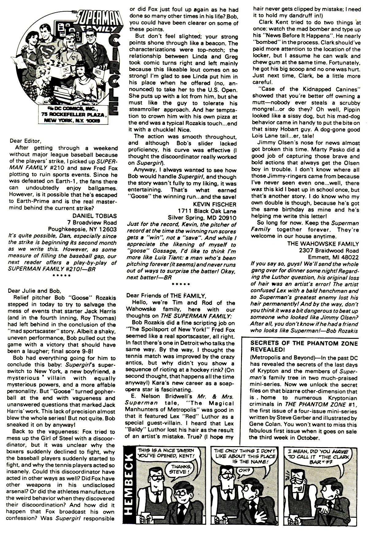 Read online The Superman Family comic -  Issue #214 - 50