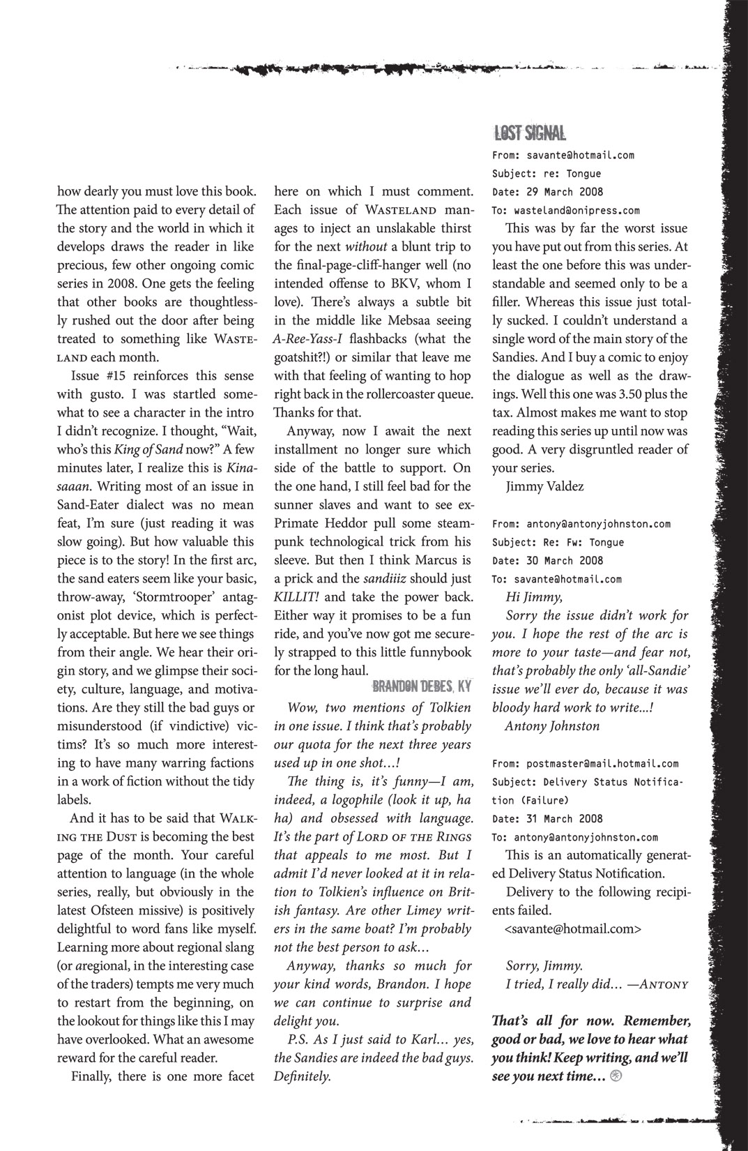 Read online Wasteland (2006) comic -  Issue #17 - 27