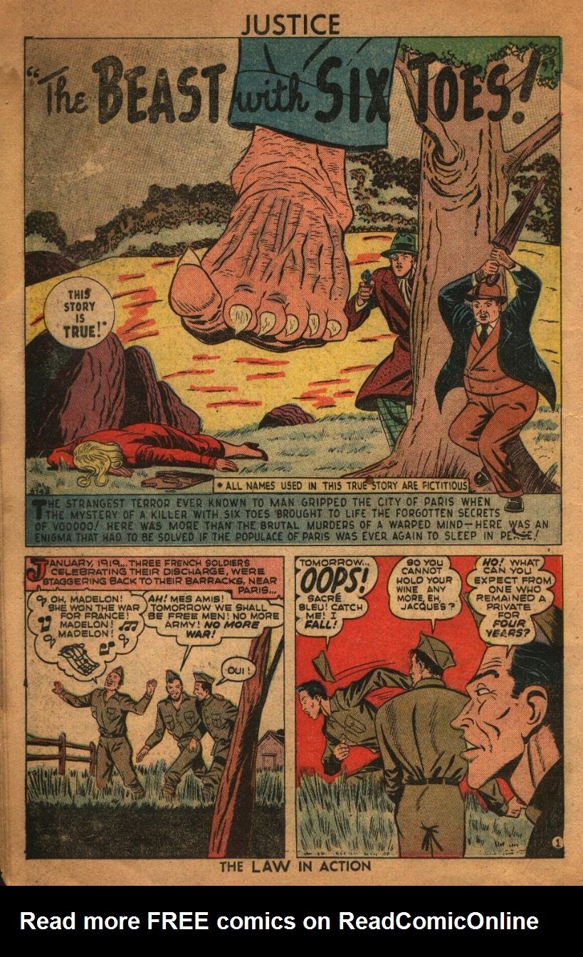 Read online Justice Comics (1948) comic -  Issue #6 - 14