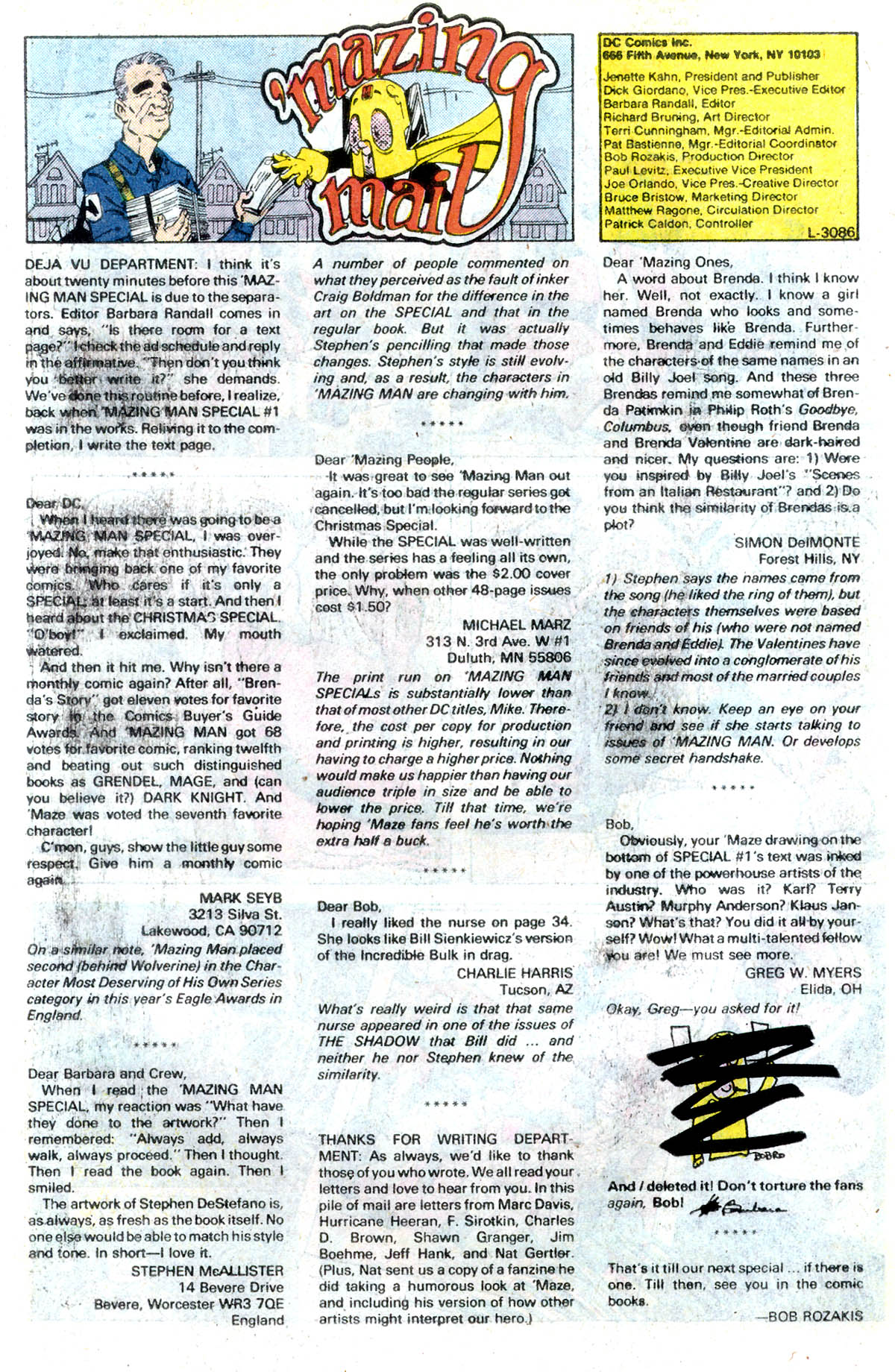 Read online 'Mazing Man comic -  Issue # Special 2 - 44