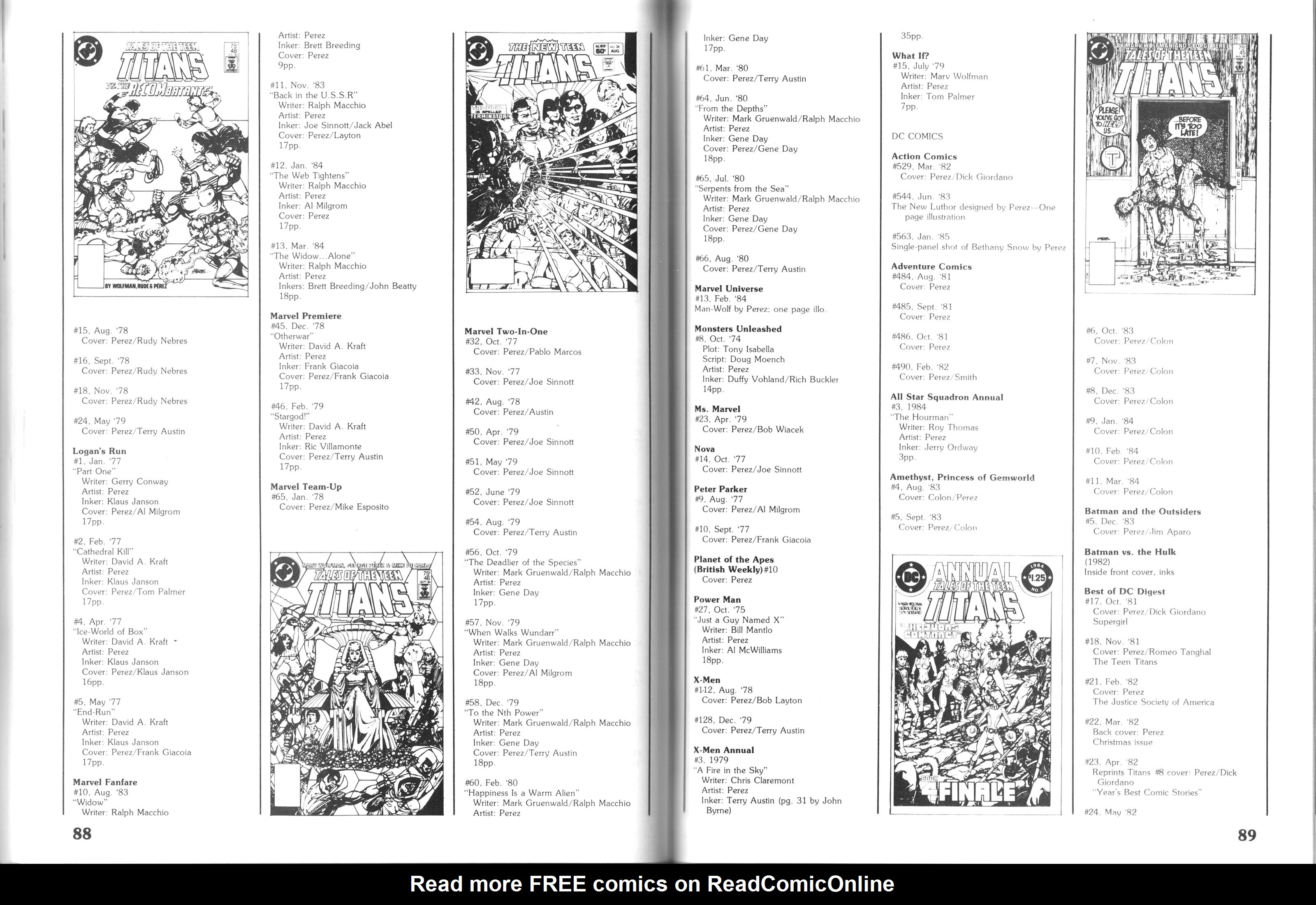Read online Focus On George Perez comic -  Issue # Full - 45