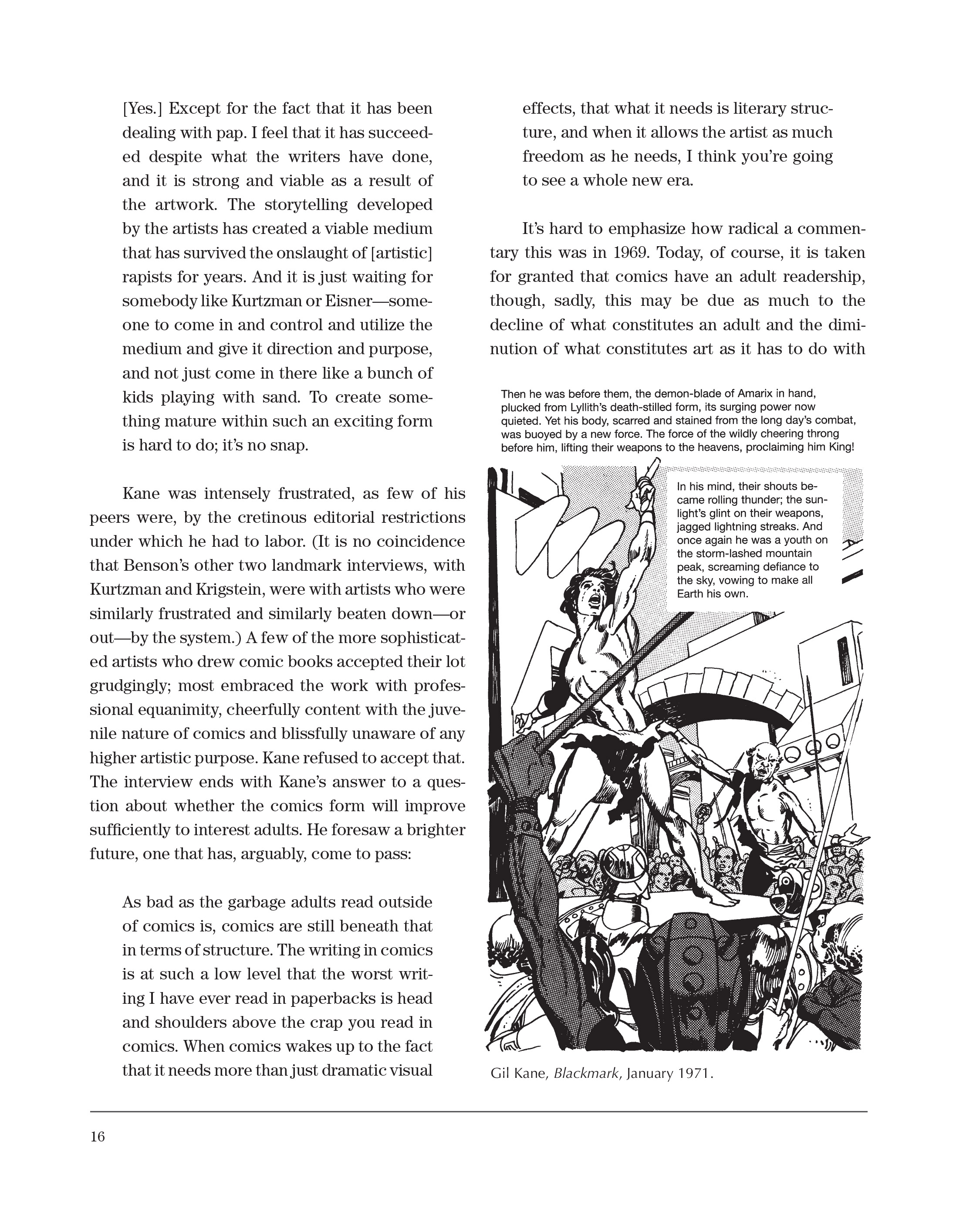 Read online Sparring With Gil Kane: Colloquies On Comic Art and Aesthetics comic -  Issue # TPB (Part 1) - 16