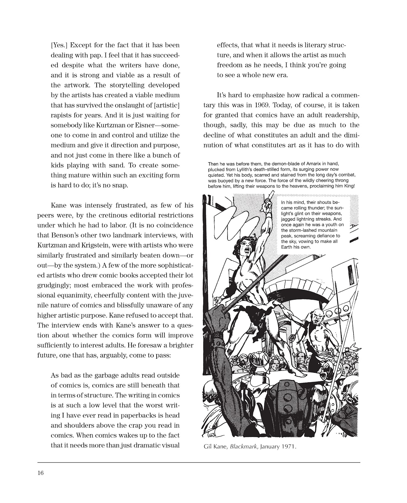 Sparring With Gil Kane: Colloquies On Comic Art and Aesthetics issue TPB (Part 1) - Page 16