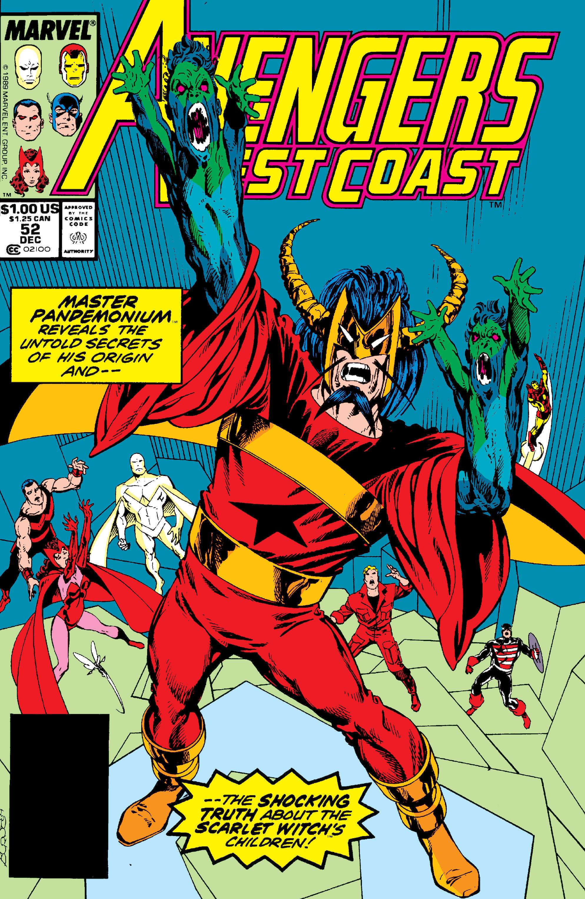 Read online Avengers West Coast (1989) comic -  Issue #52 - 1