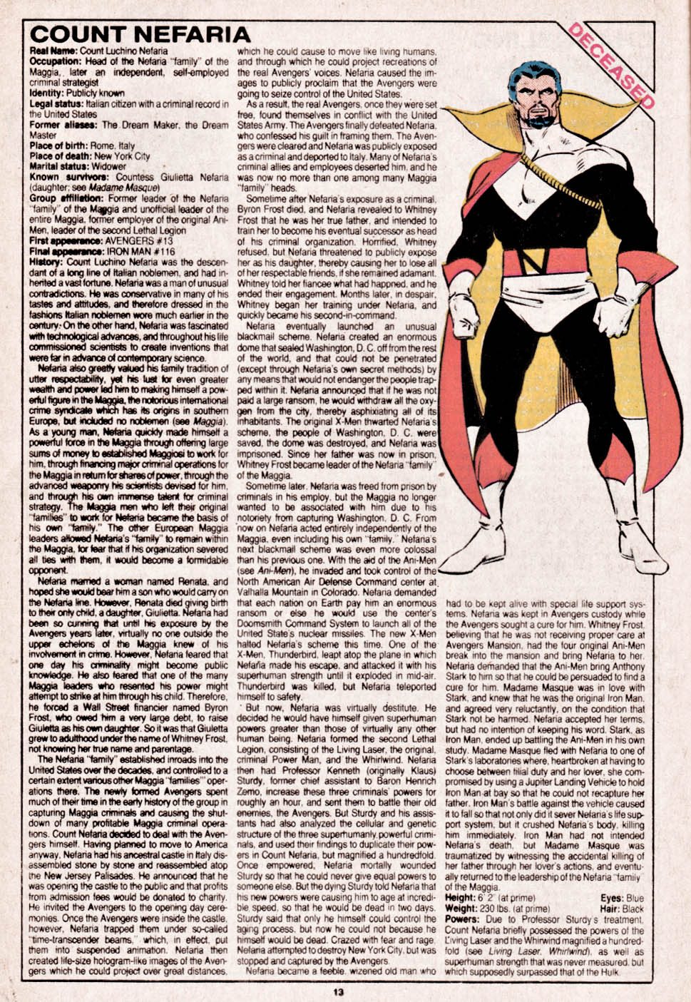 Read online The Official Handbook of the Marvel Universe comic -  Issue #13 - 14