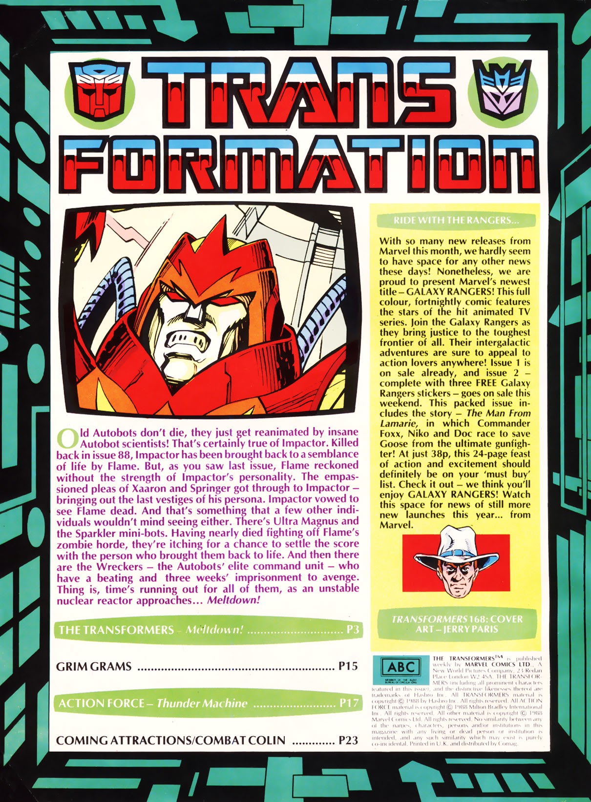 Read online The Transformers (UK) comic -  Issue #168 - 2