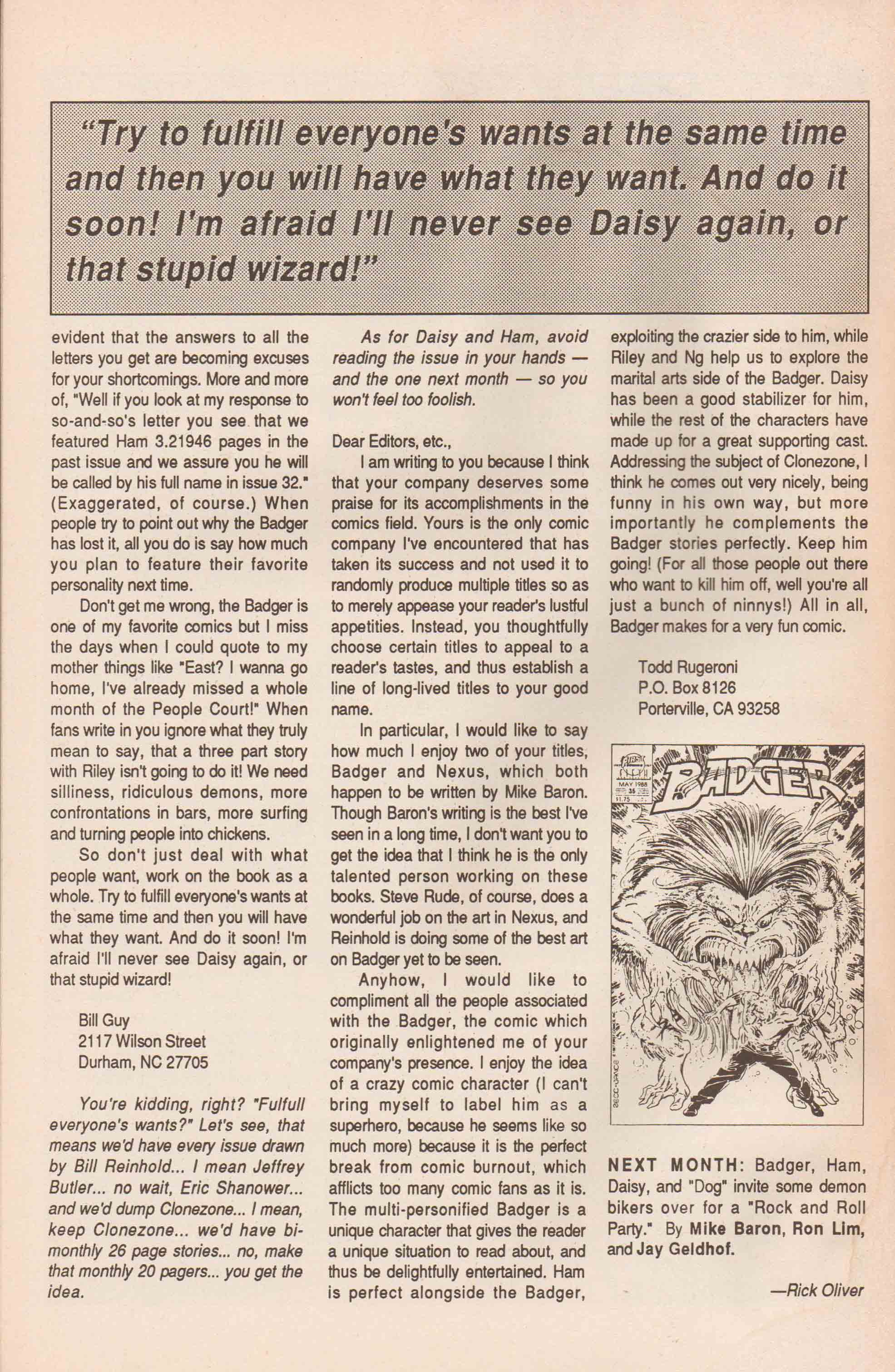 Read online The Badger comic -  Issue #34 - 34