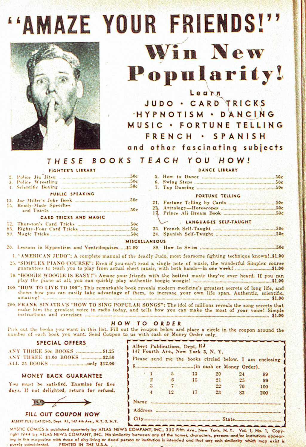 Read online Mystic Comics (1944) comic -  Issue #1 - 2