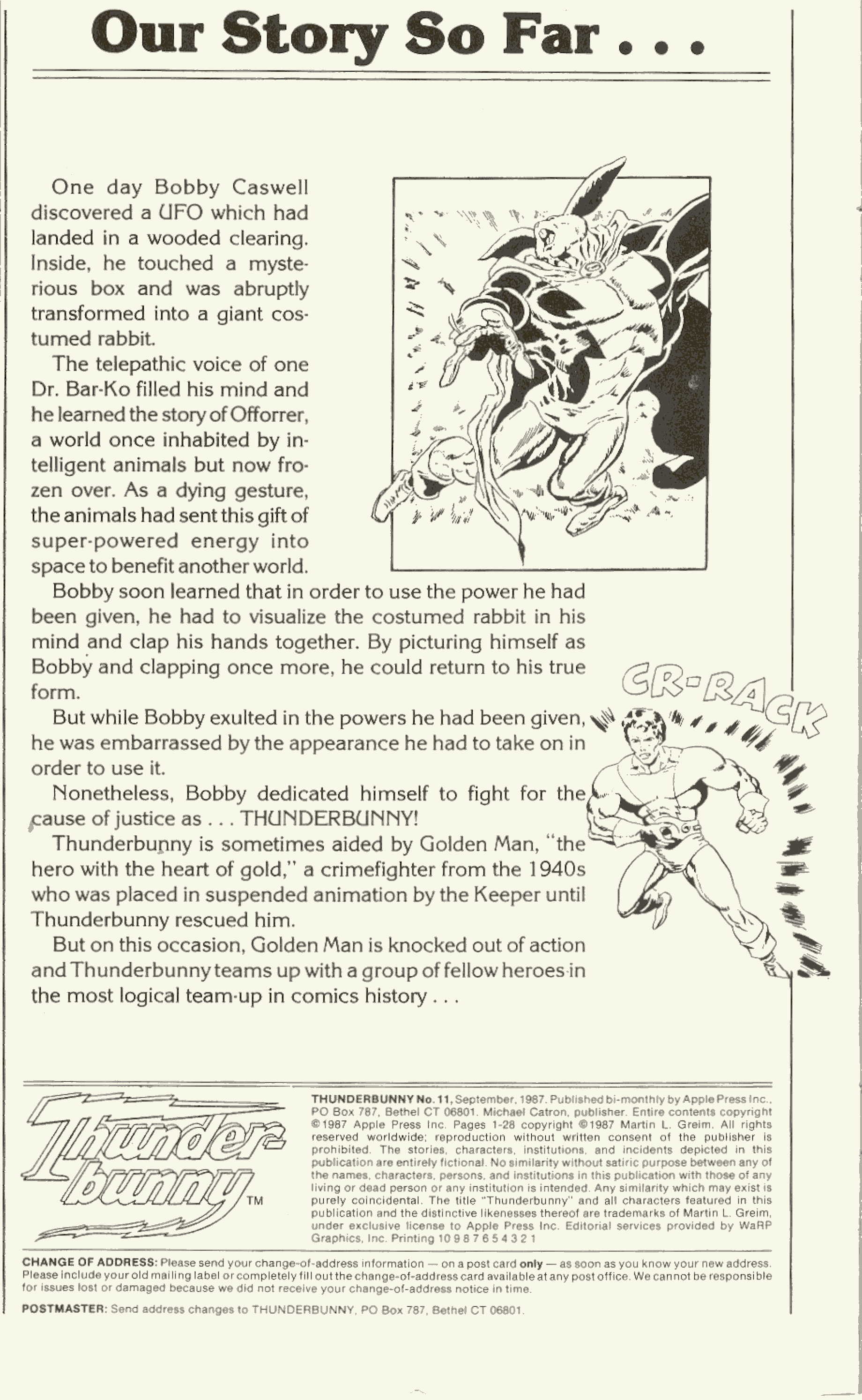 Read online Thunderbunny comic -  Issue #11 - 2