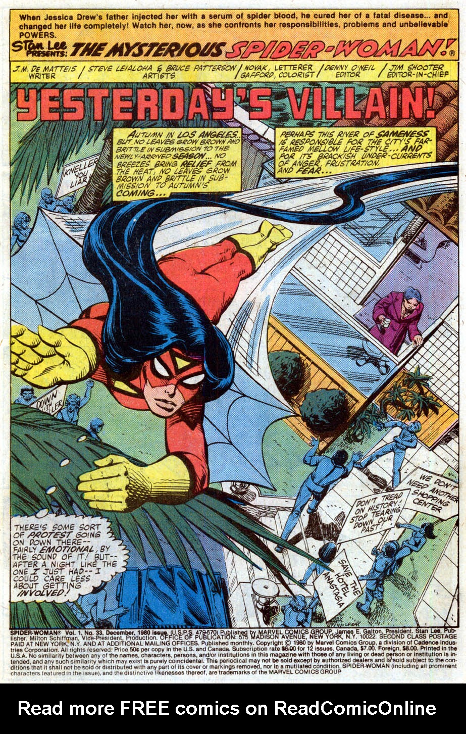 Read online Spider-Woman (1978) comic -  Issue #33 - 2