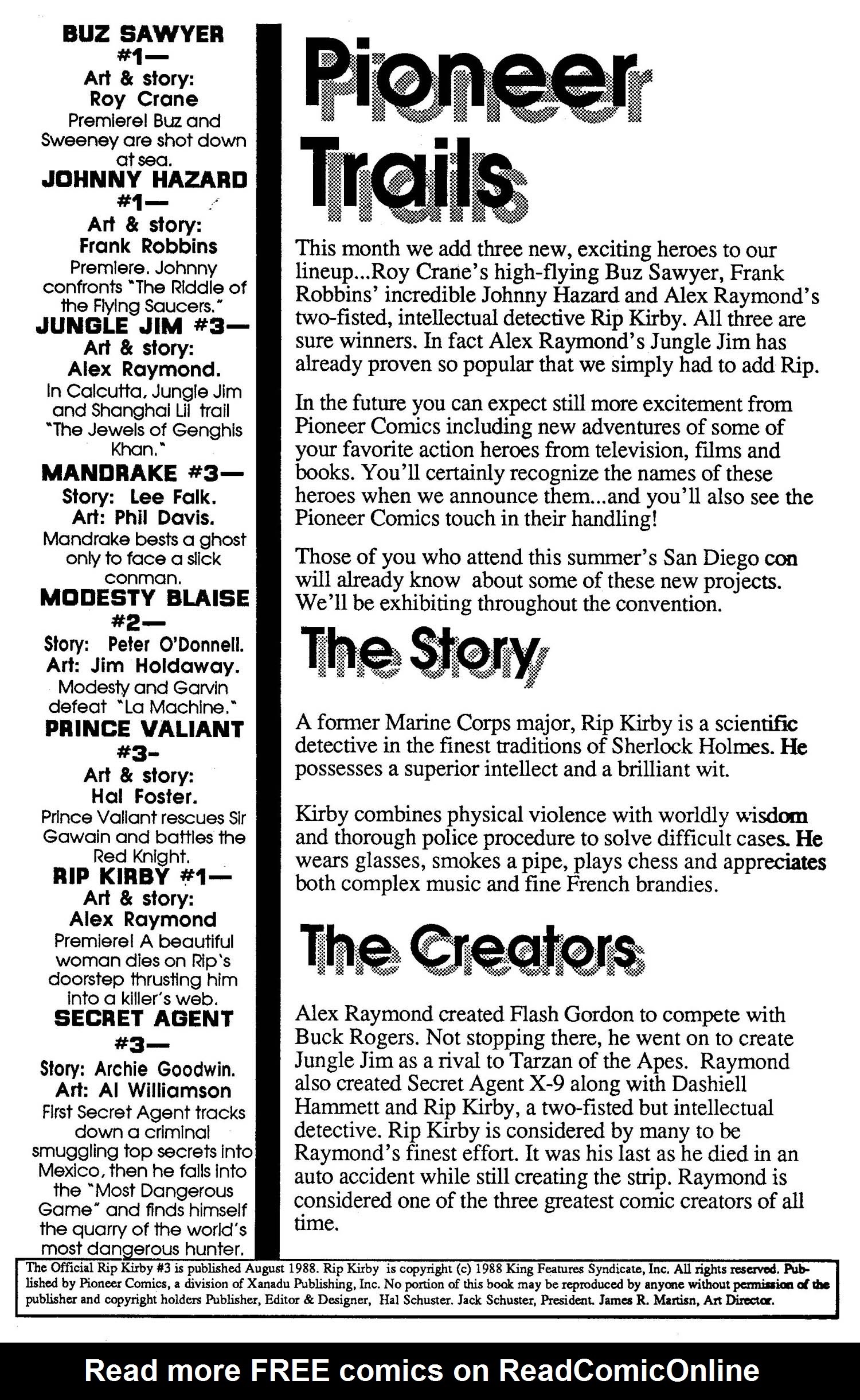 Read online Official Rip Kirby comic -  Issue #1 - 2