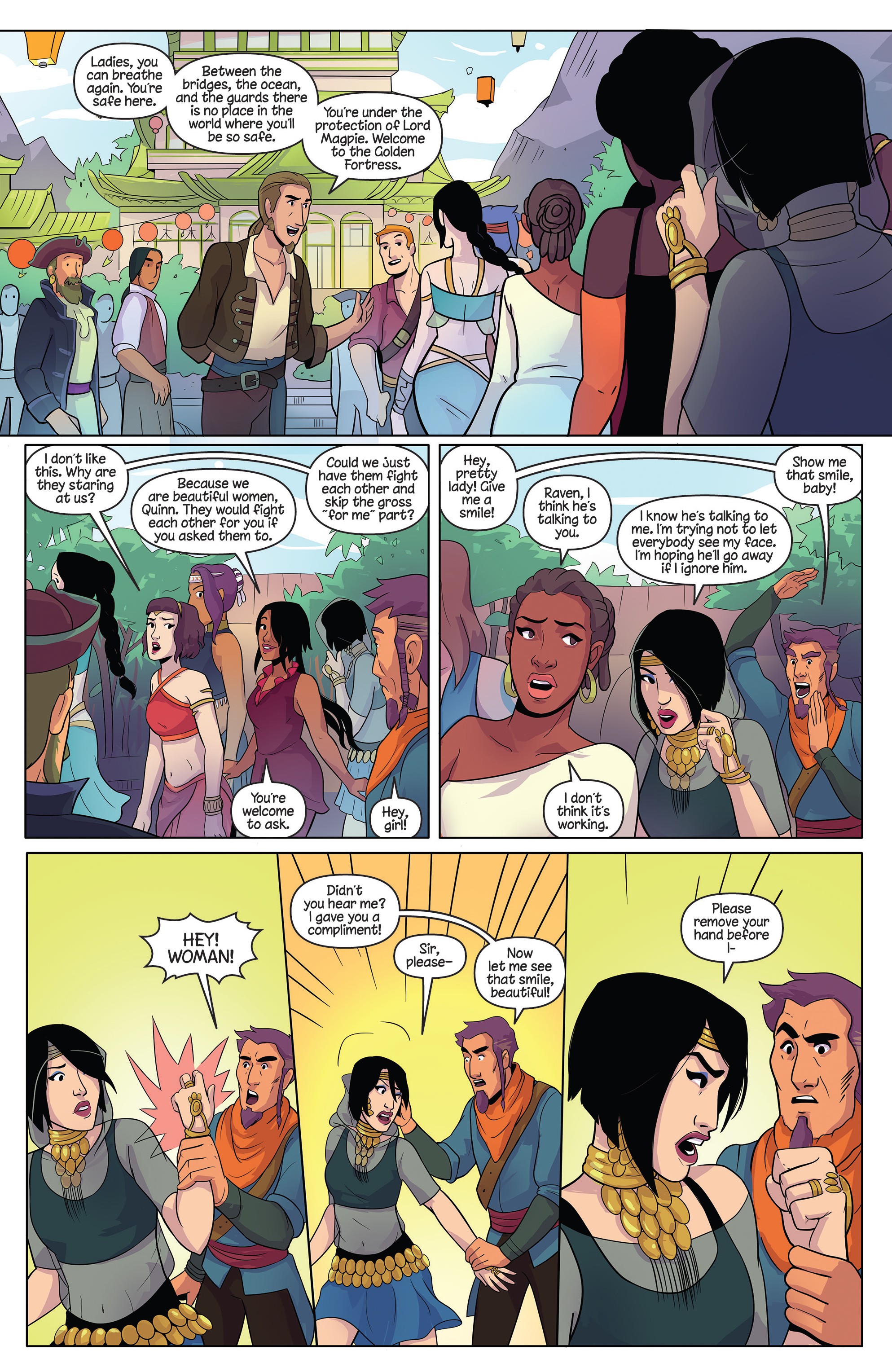 Read online Princeless Raven Year Two: Love and Revenge comic -  Issue # _TPB Assault On Golden Rock - 74