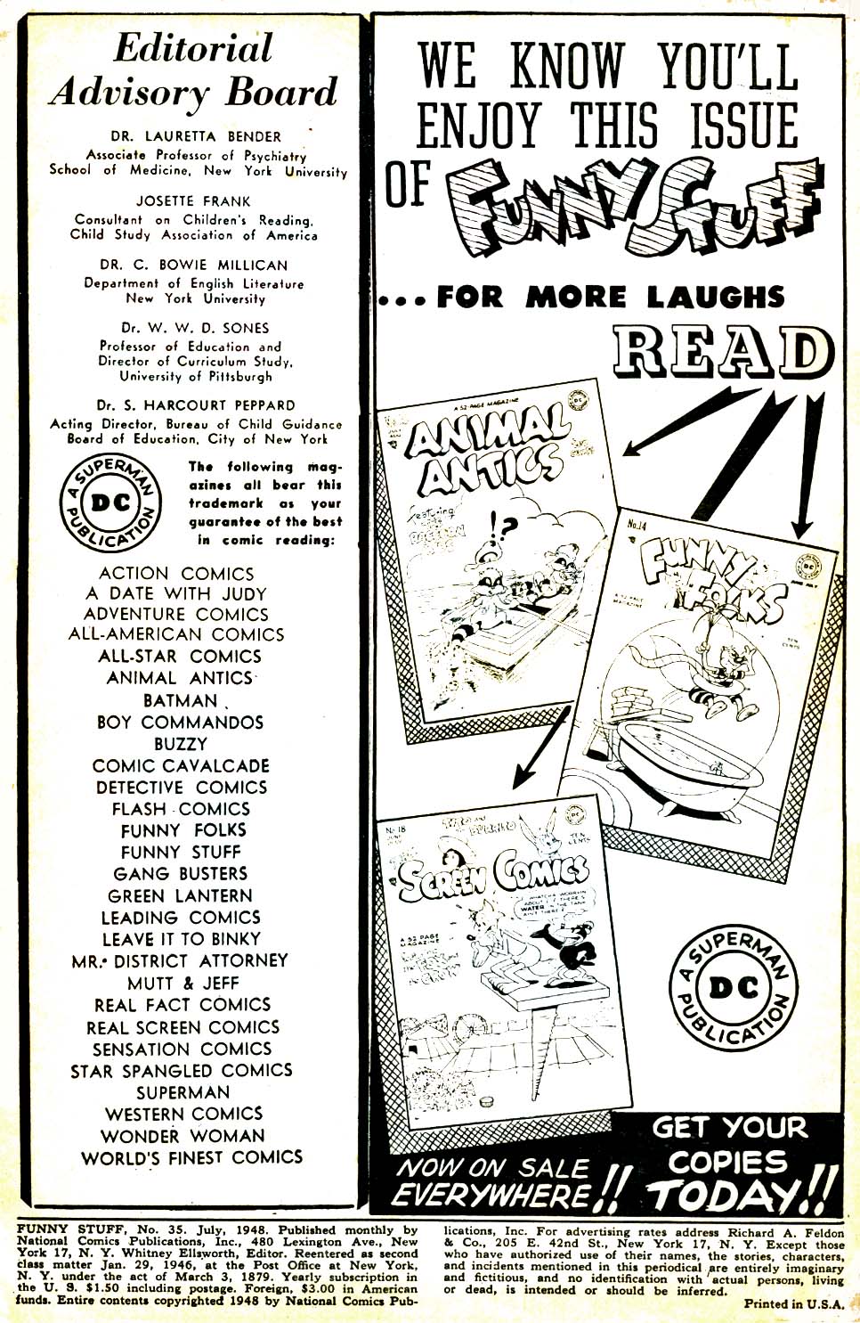 Read online Funny Stuff comic -  Issue #35 - 2