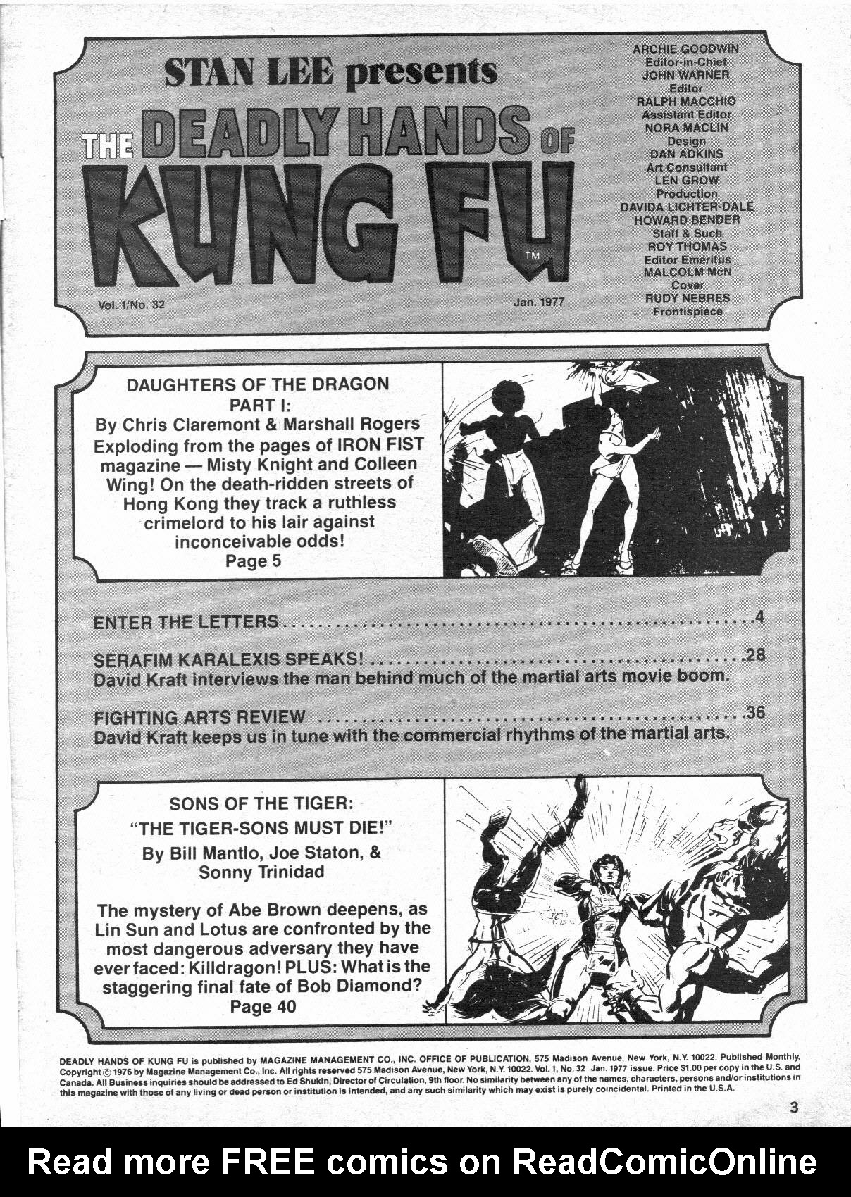 Read online The Deadly Hands of Kung Fu comic -  Issue #32 - 3