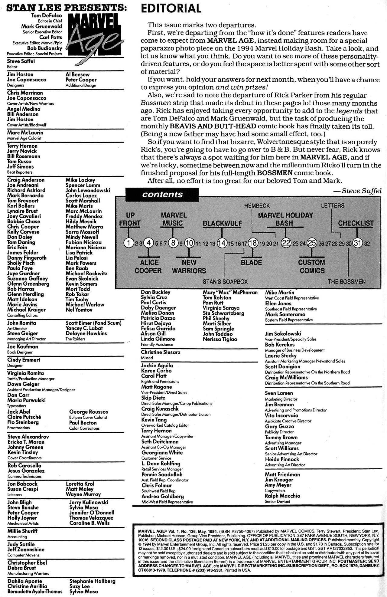 Read online Marvel Age comic -  Issue #136 - 2