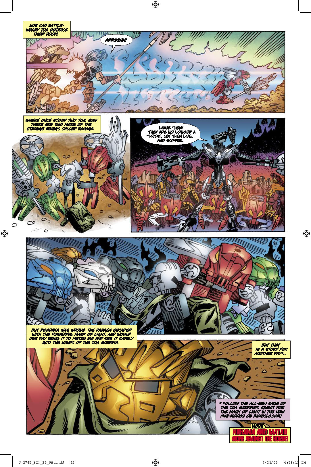 Read online Bionicle comic -  Issue #25 - 16