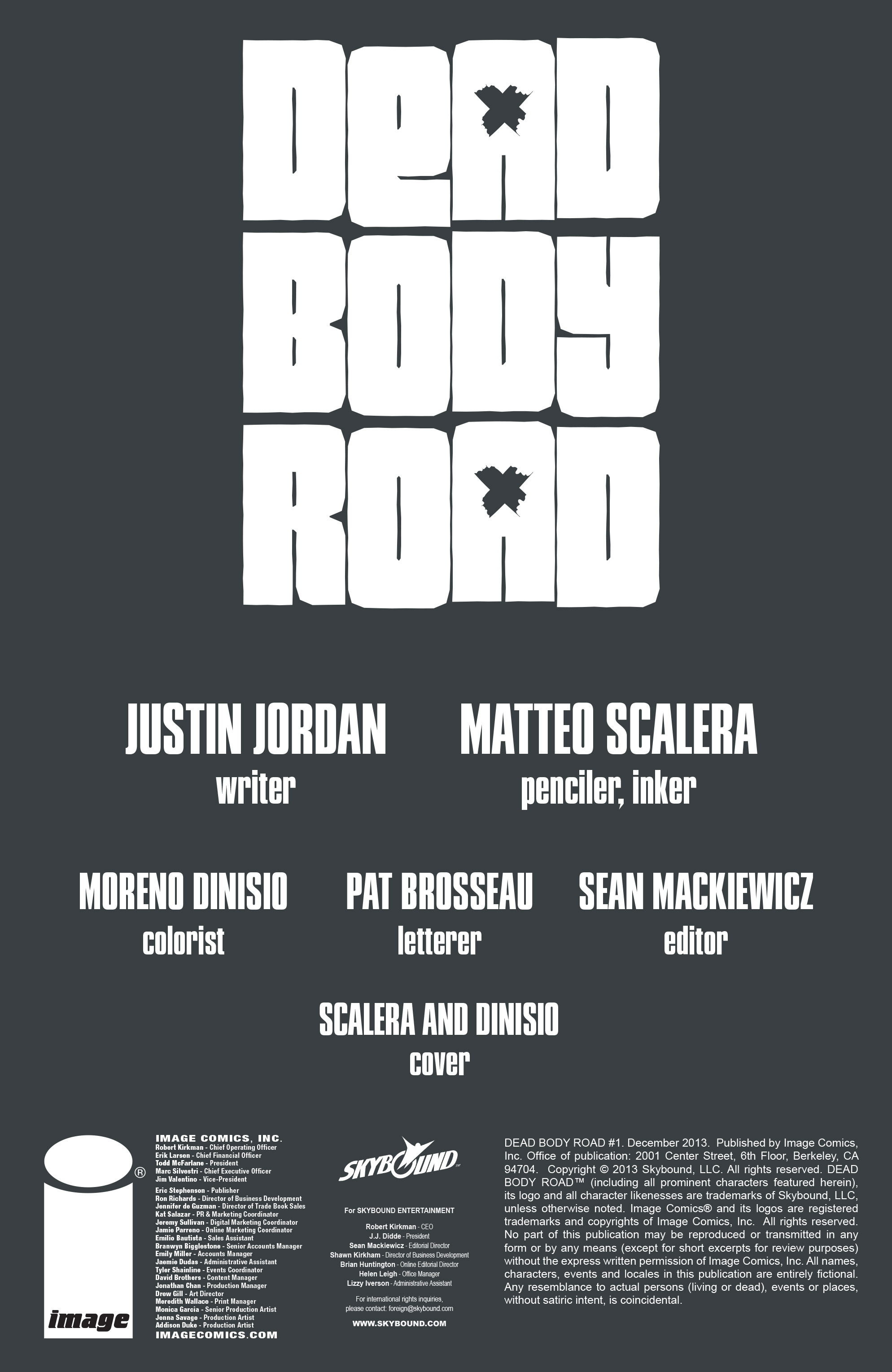 Read online Dead Body Road comic -  Issue #1 - 2