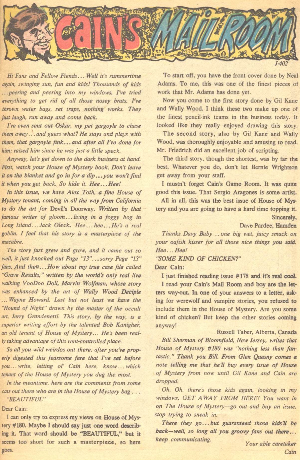 Read online House of Mystery (1951) comic -  Issue #182 - 21