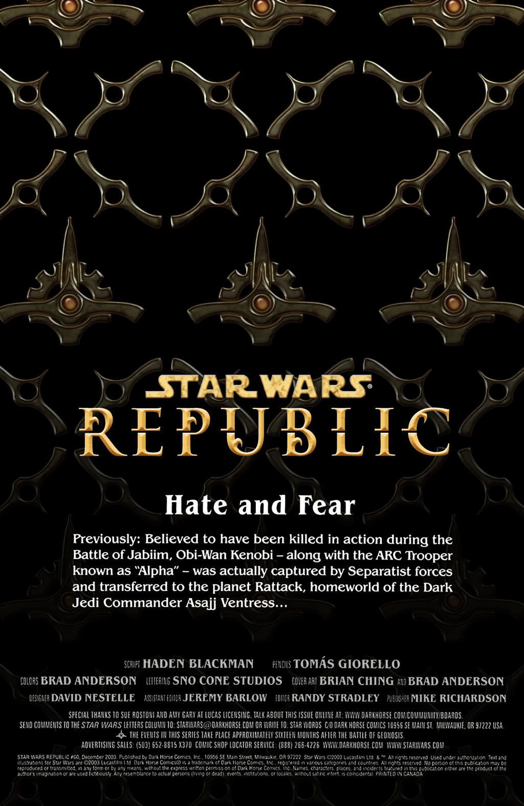 Read online Star Wars: Republic comic -  Issue #60 - 2