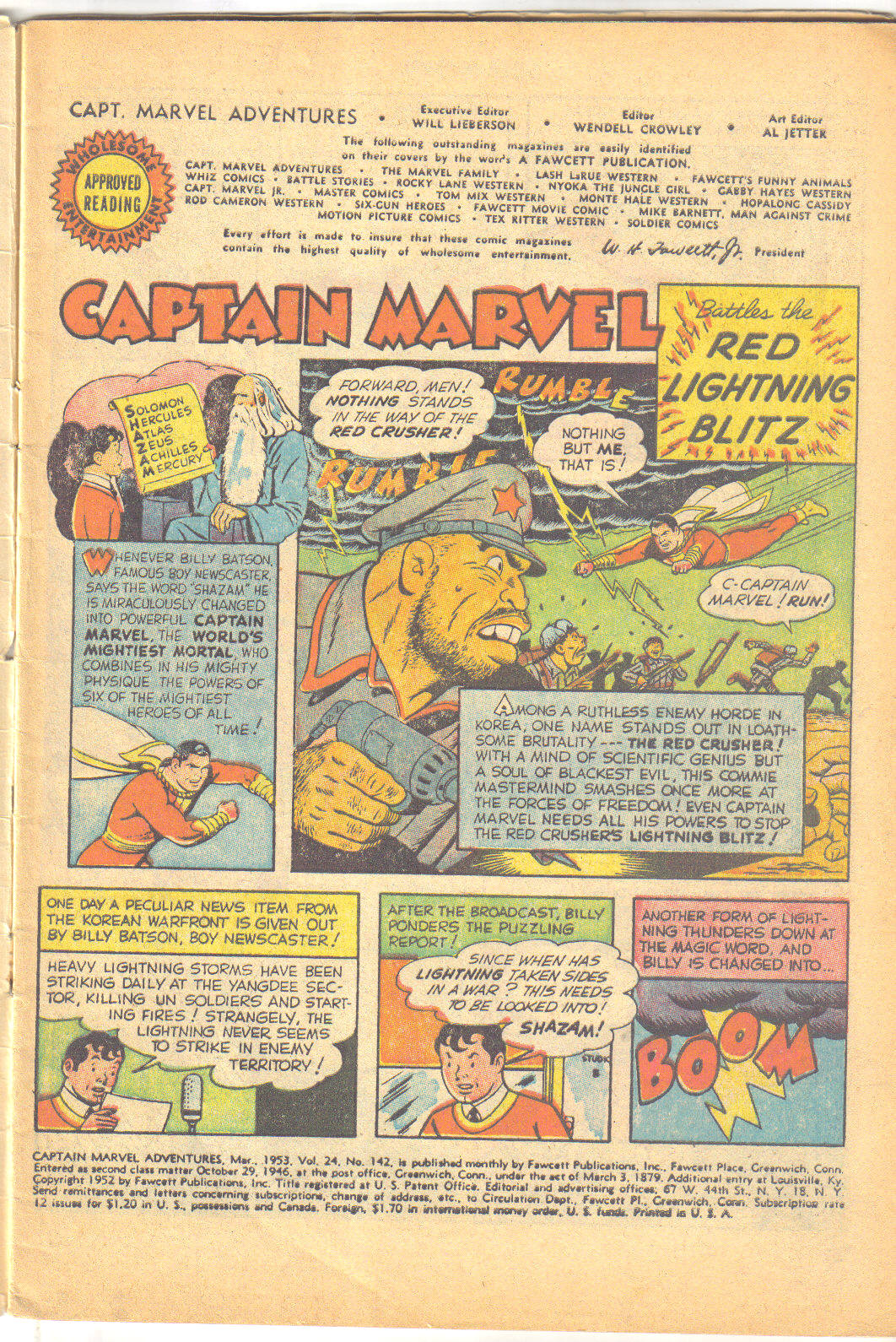 Read online Captain Marvel Adventures comic -  Issue #142 - 3