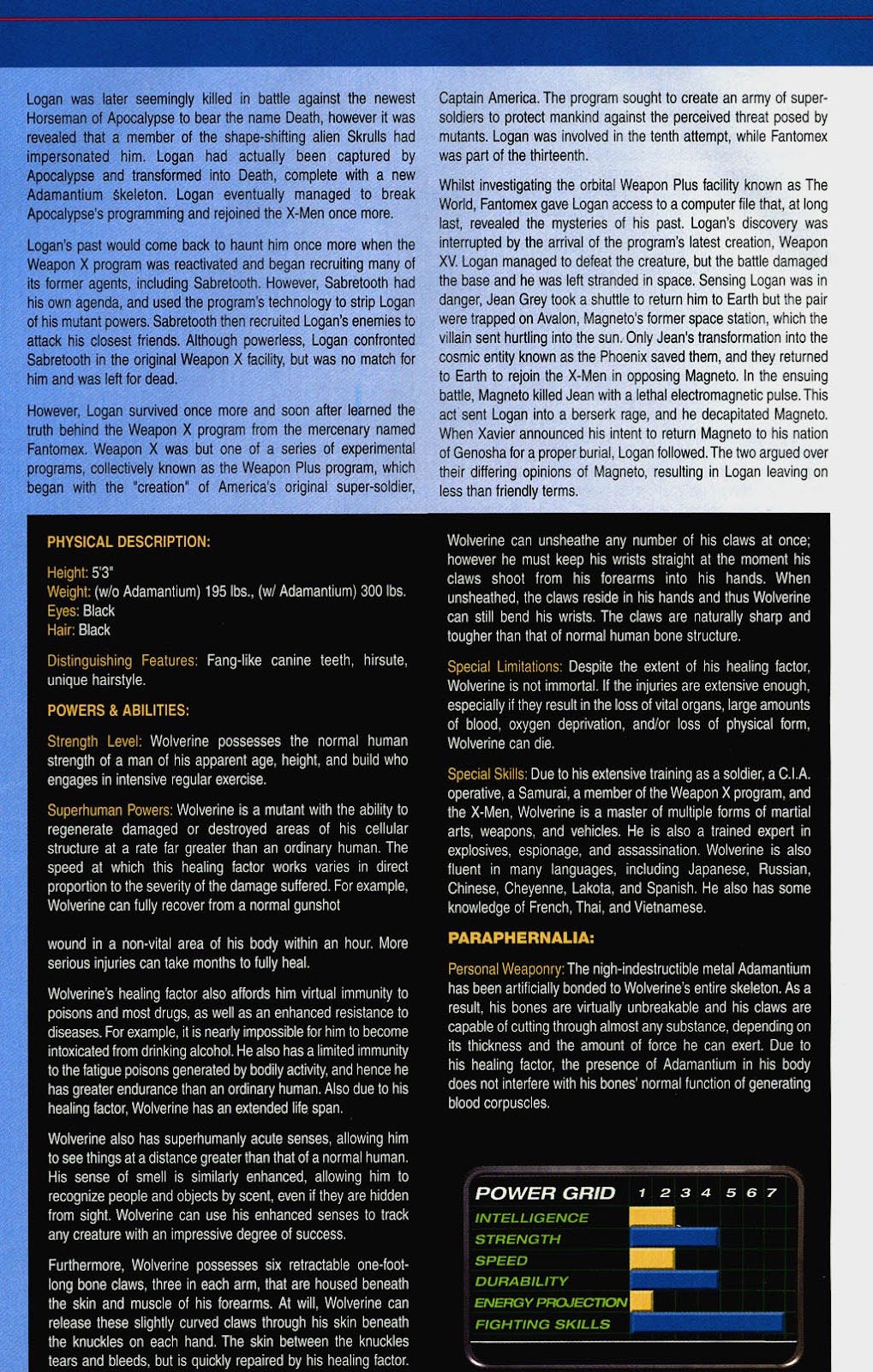 Official Handbook of the Marvel Universe: X-Men 2004 issue Full - Page 39
