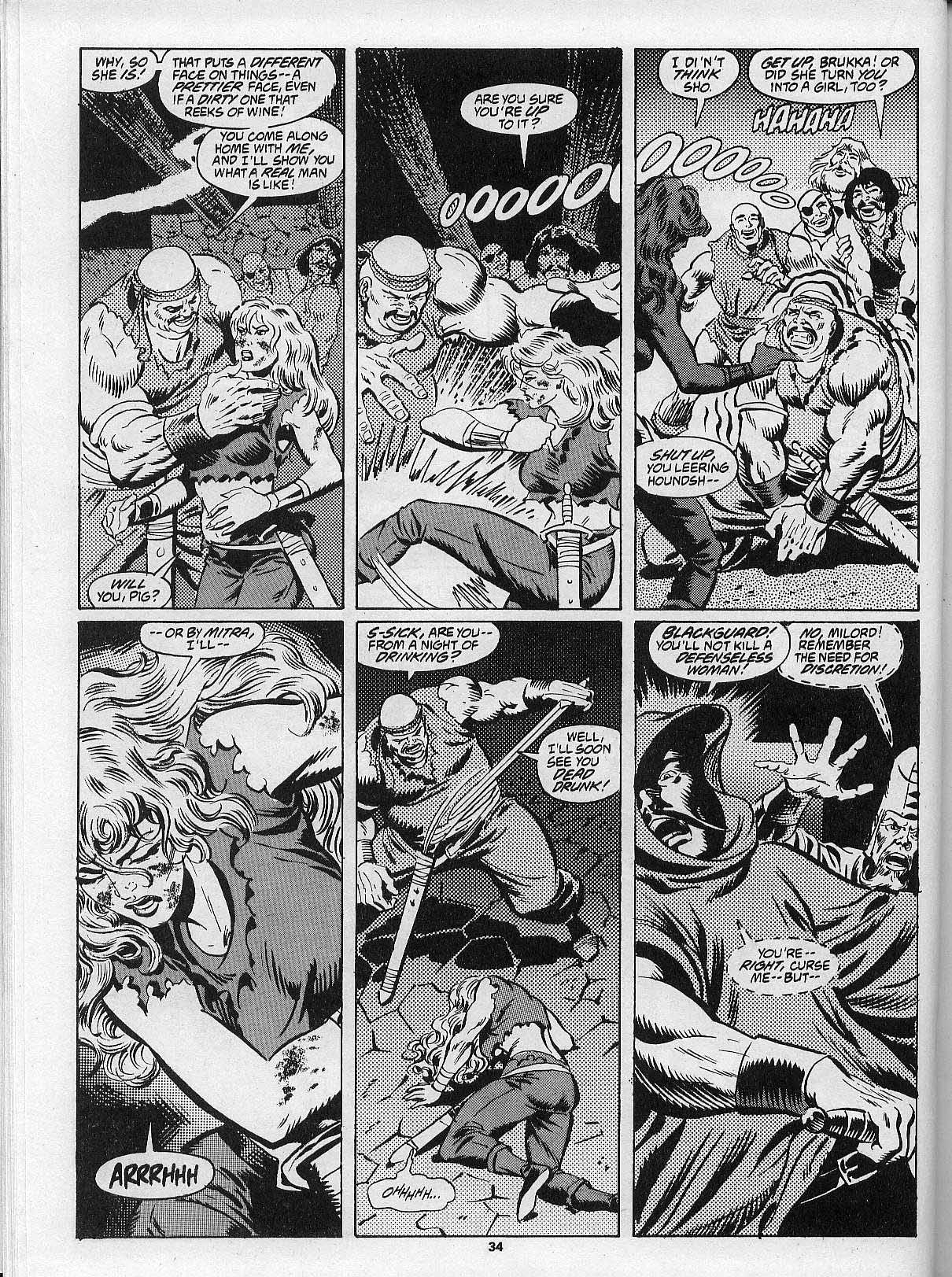 Read online The Savage Sword Of Conan comic -  Issue #201 - 36