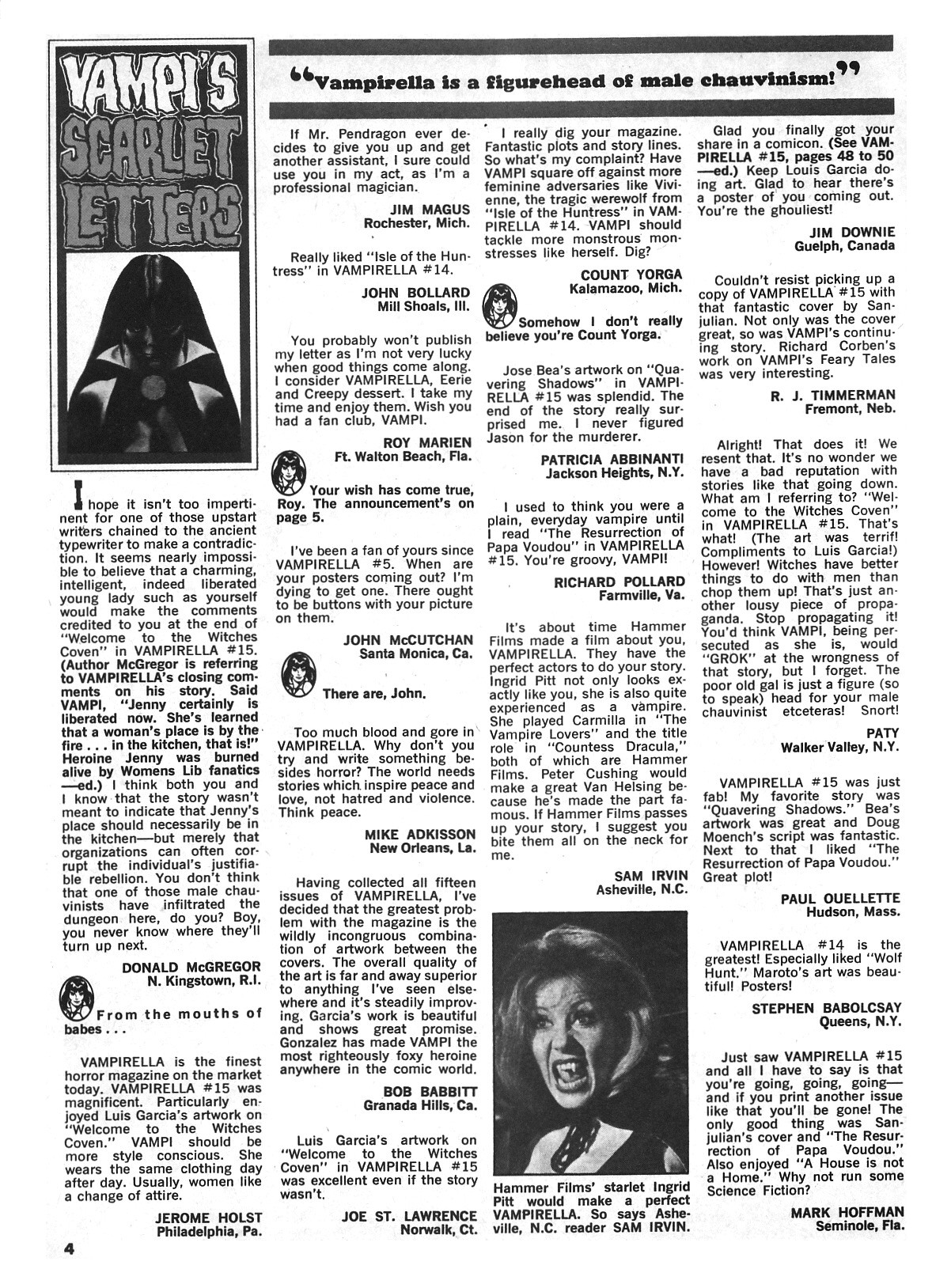 Read online Vampirella (1969) comic -  Issue #17 - 4