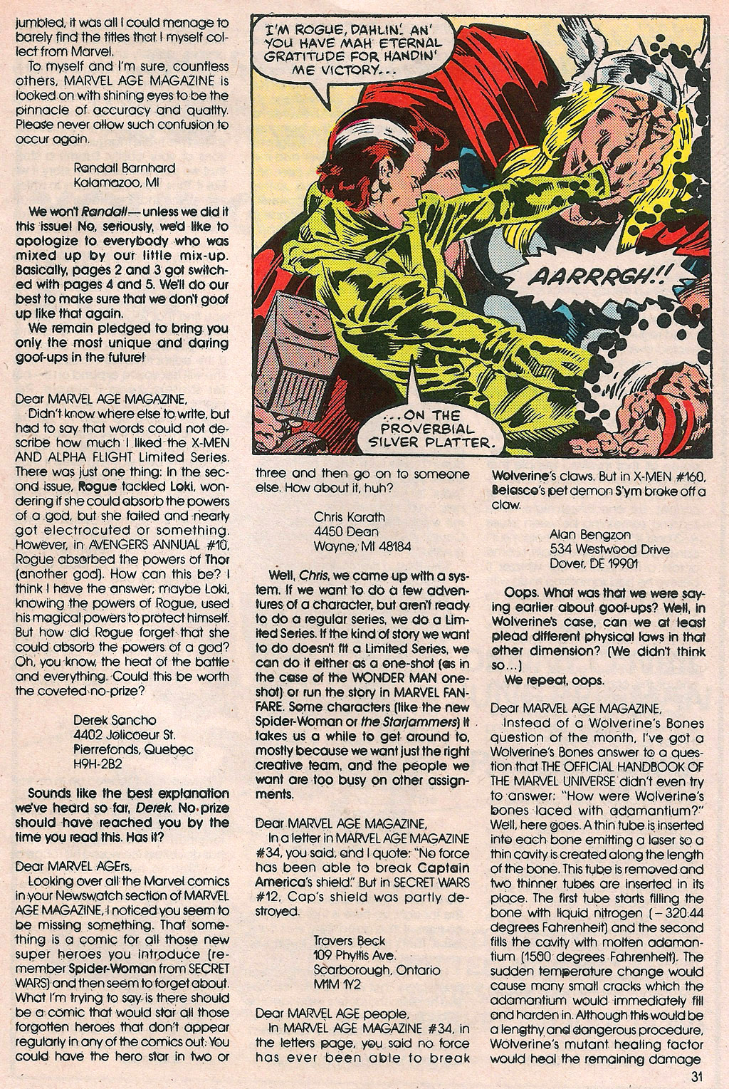 Read online Marvel Age comic -  Issue #38 - 31