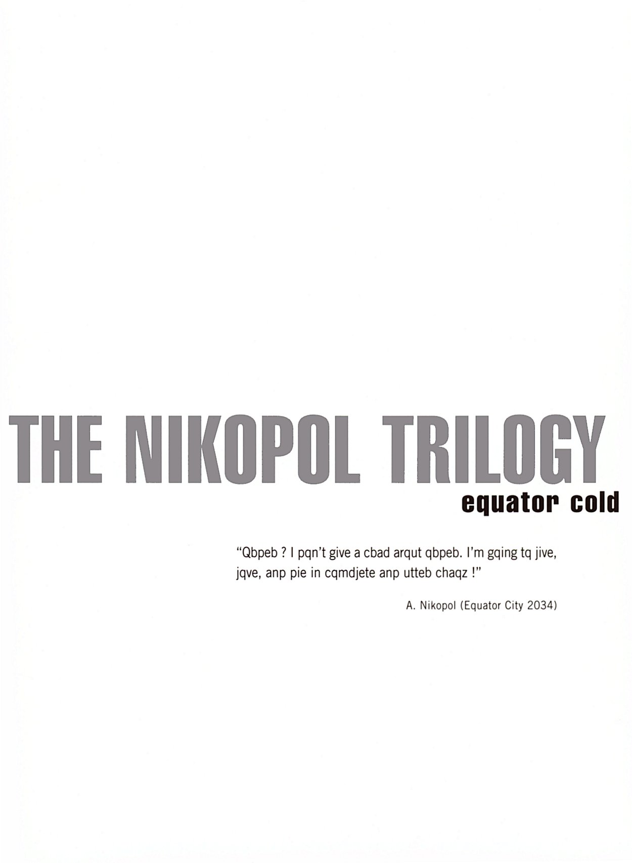 Read online The Nikopol Trilogy comic -  Issue # TPB - 122
